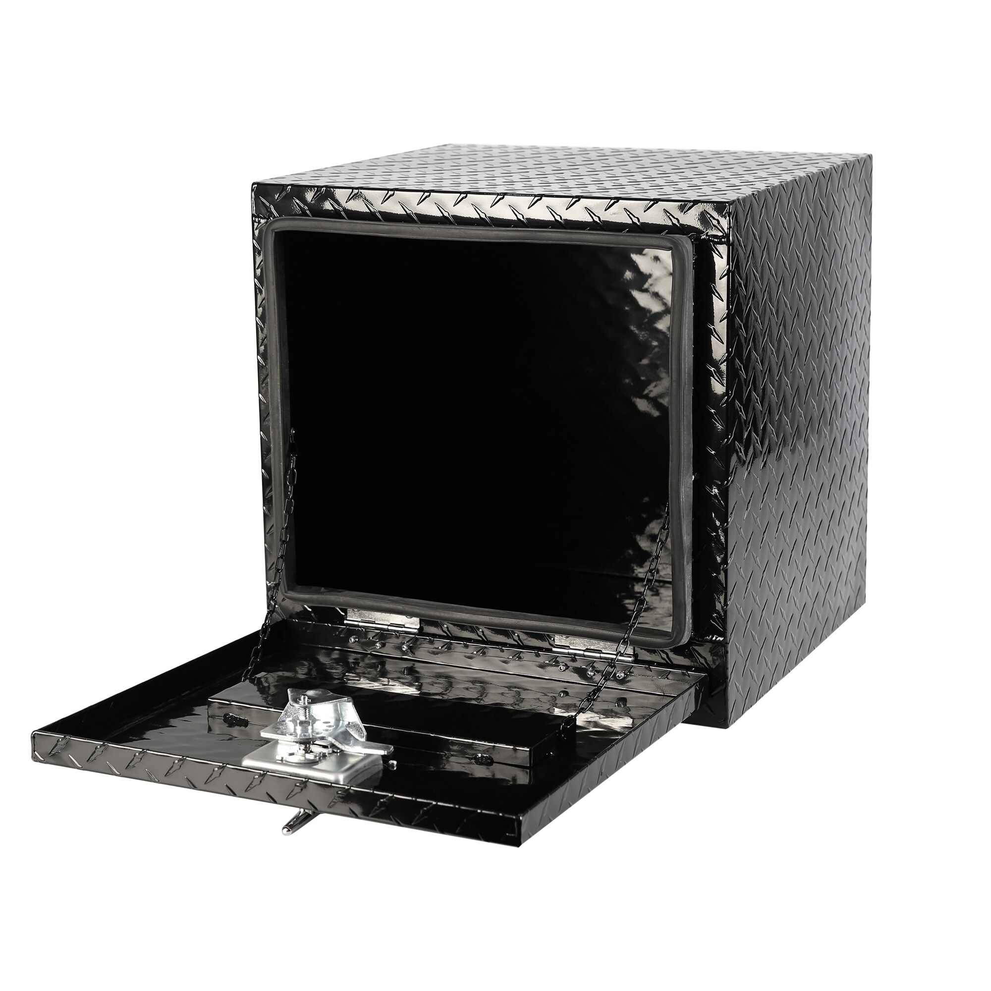 Caja de herramientas lateral para camioneta de aluminio negro Kahomvis de 19.7 pulgadas x 17.1 pulgadas x 17.9 pulgadas