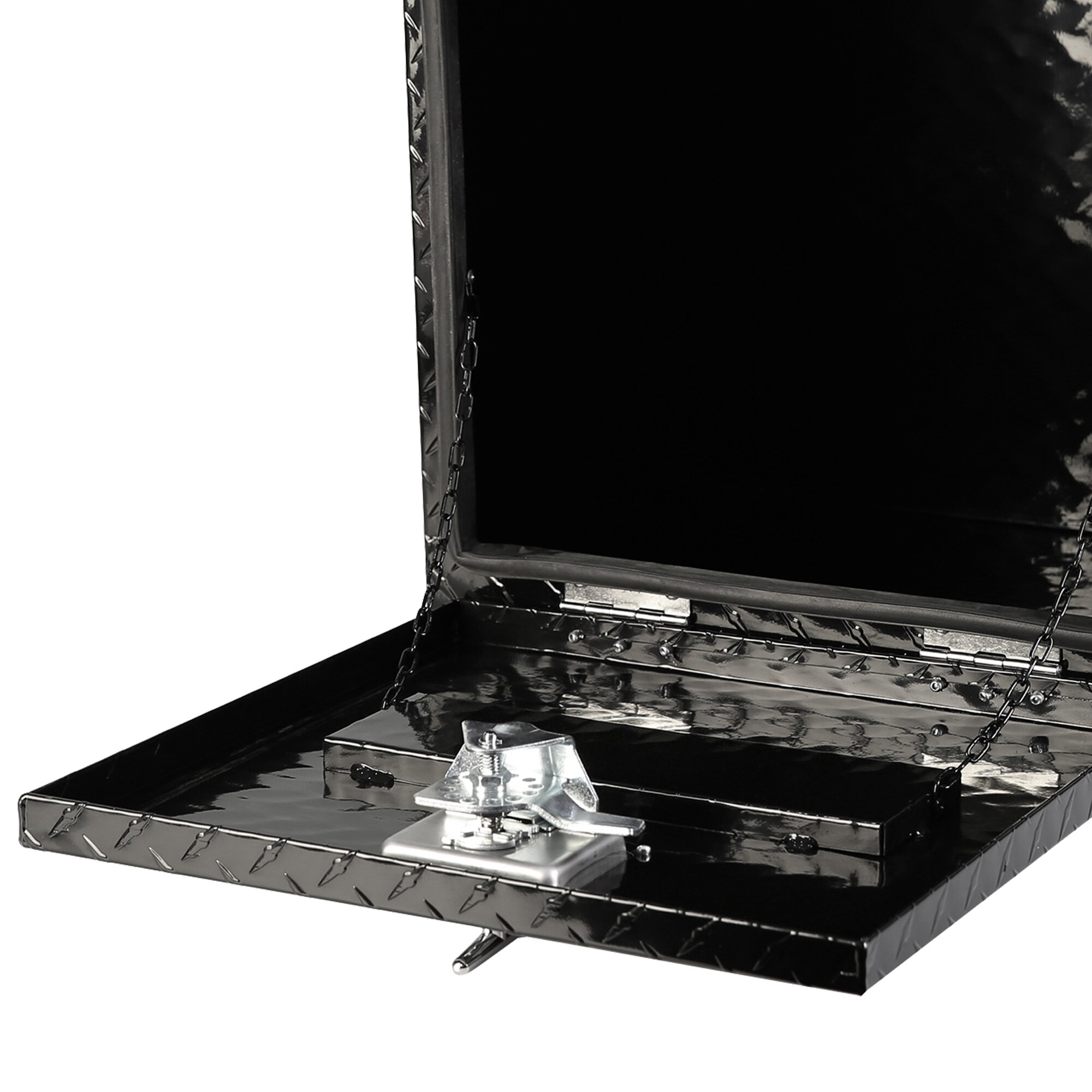 Caja de herramientas lateral para camioneta de aluminio negro Kahomvis de 19.7 pulgadas x 17.1 pulgadas x 17.9 pulgadas