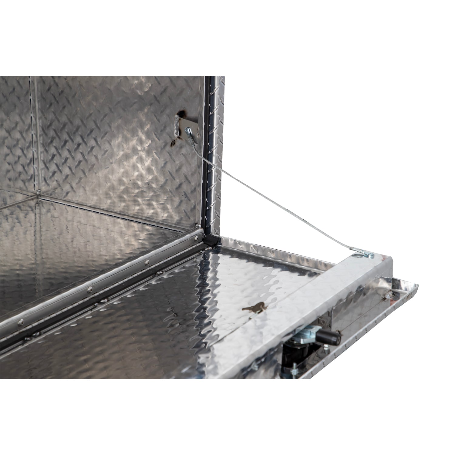 Caja de herramientas para camioneta debajo del chasis de aluminio de 48 pulgadas x 18 pulgadas x 18 pulgadas de Buyers Products