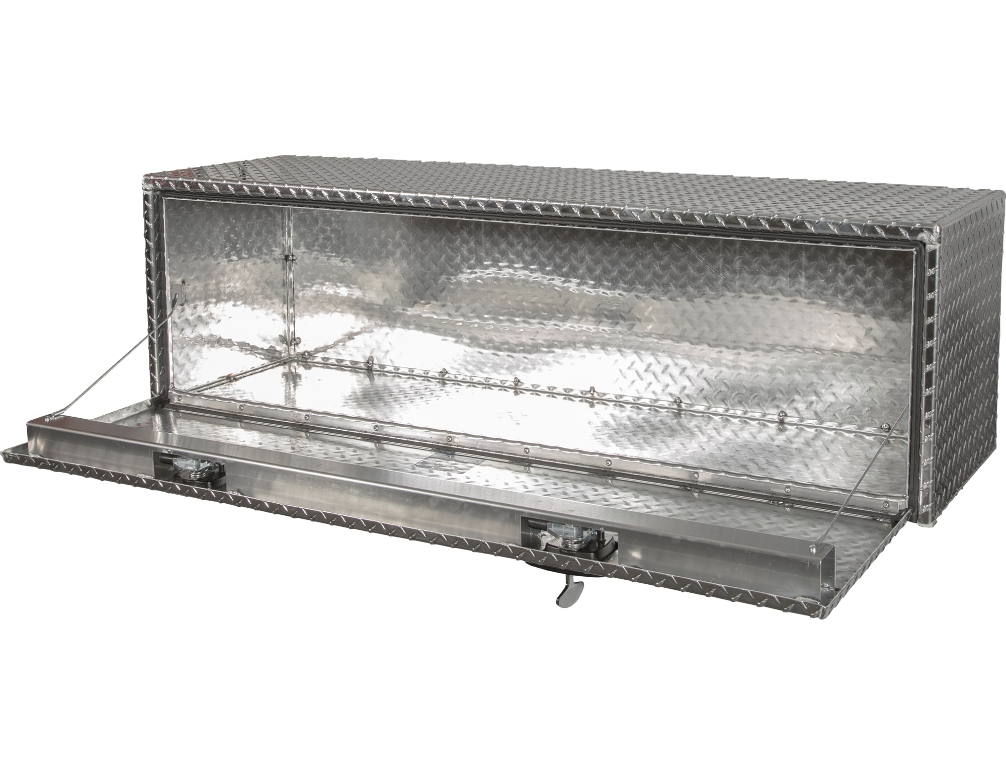 Caja de herramientas para camioneta debajo del chasis de aluminio de 48 pulgadas x 18 pulgadas x 18 pulgadas de Buyers Products