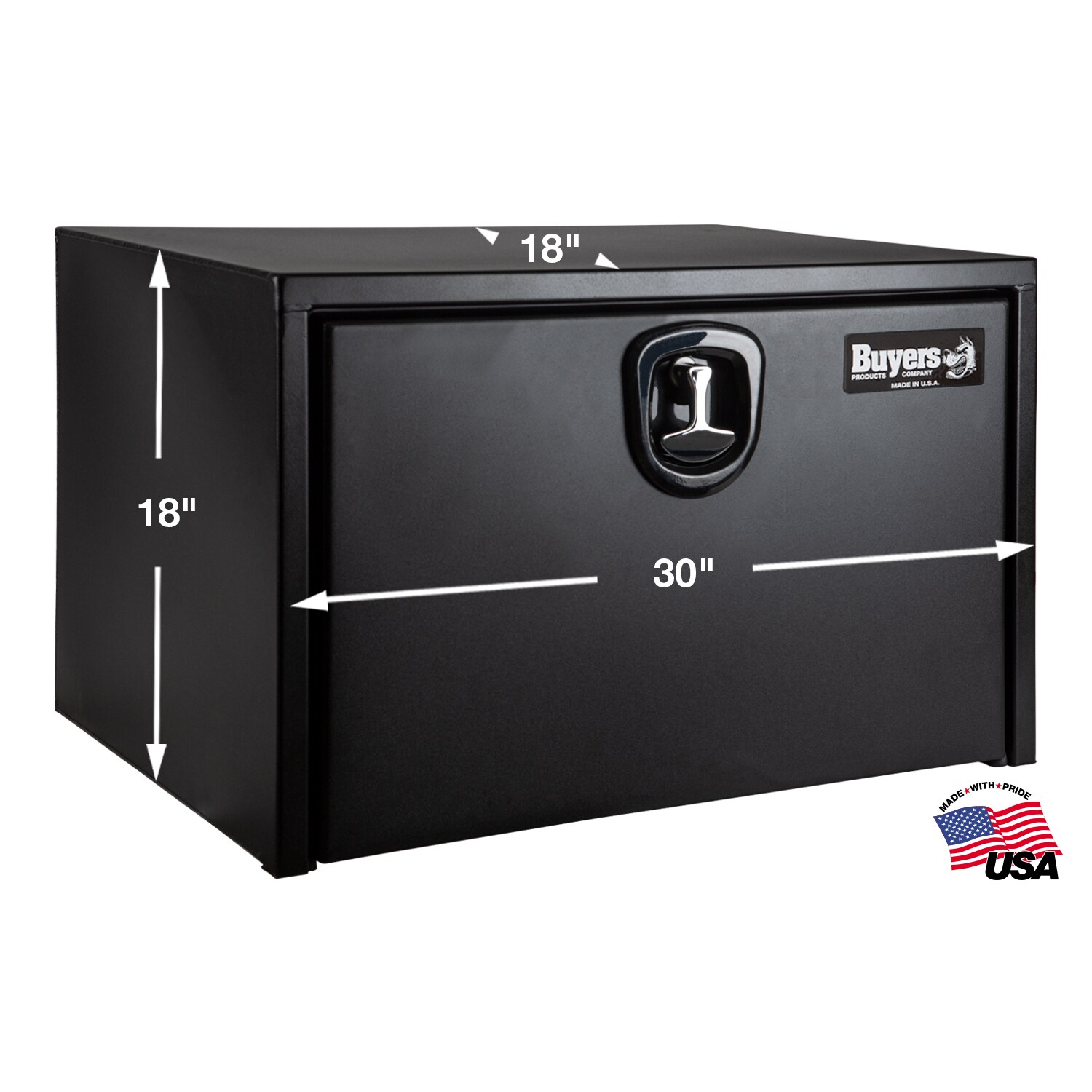 Caja de herramientas de acero negro para camión de 30 pulgadas x 18 pulgadas x 18 pulgadas de Buyers Products