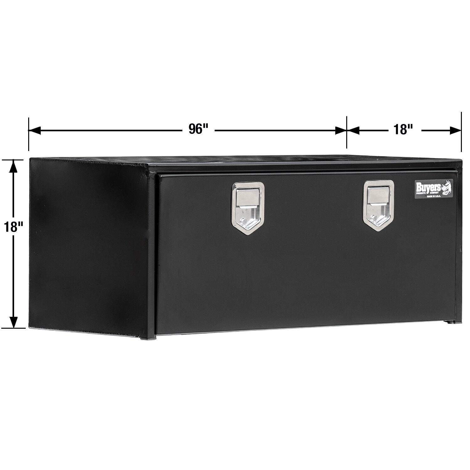 Caja de herramientas para camión bajo de acero negro de 48 pulgadas x 18 pulgadas x 18 pulgadas de Buyers Products