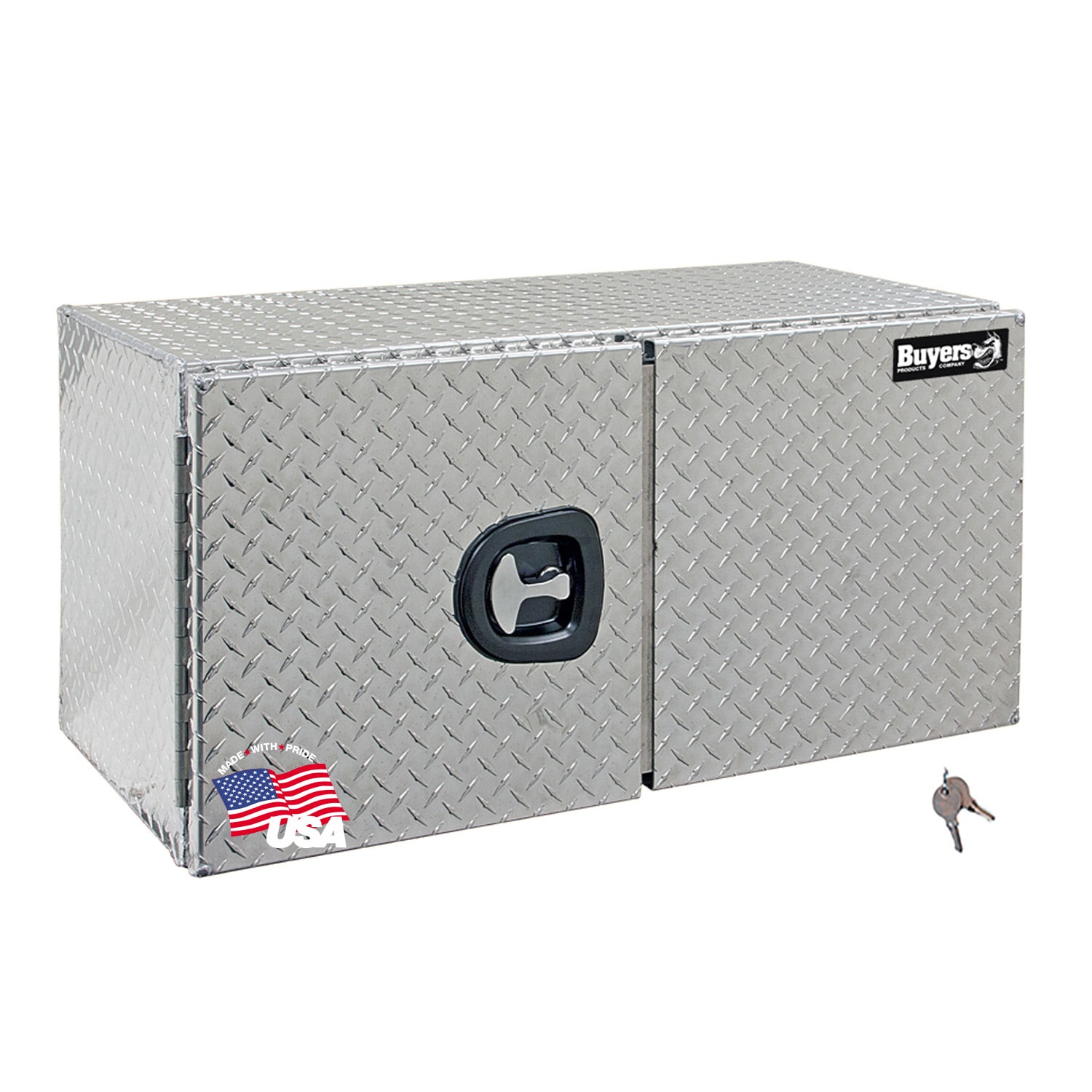 Caja de herramientas para camión debajo del chasis de aluminio con patrón de diamante de 48 pulgadas x 18 pulgadas x 18 pulgadas - Producto para compradores 1705210MPP