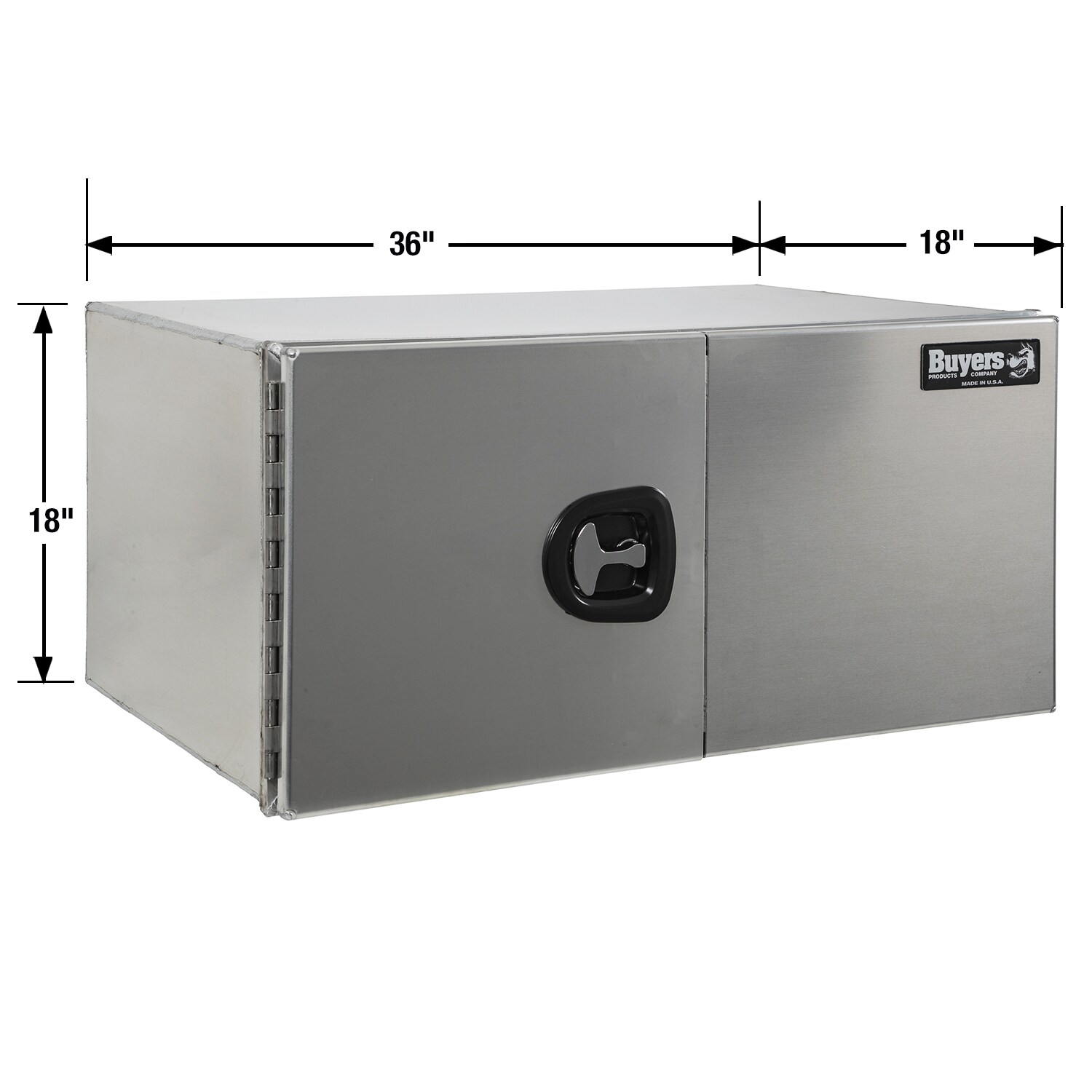Caja de herramientas para camión de aluminio liso de 36 pulgadas x 18 pulgadas x 18 pulgadas de Buyers Products