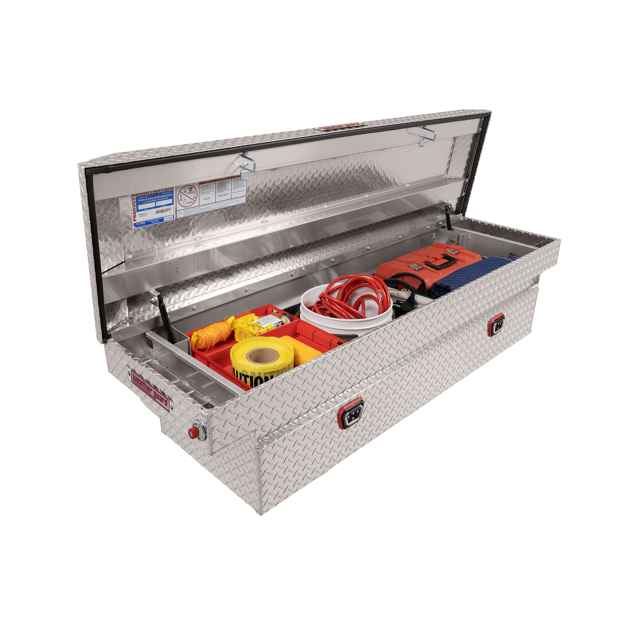 Caja de herramientas para camioneta cruzada de aluminio de 72 pulgadas x 20 pulgadas x 18 pulgadas de WEATHER GUARD