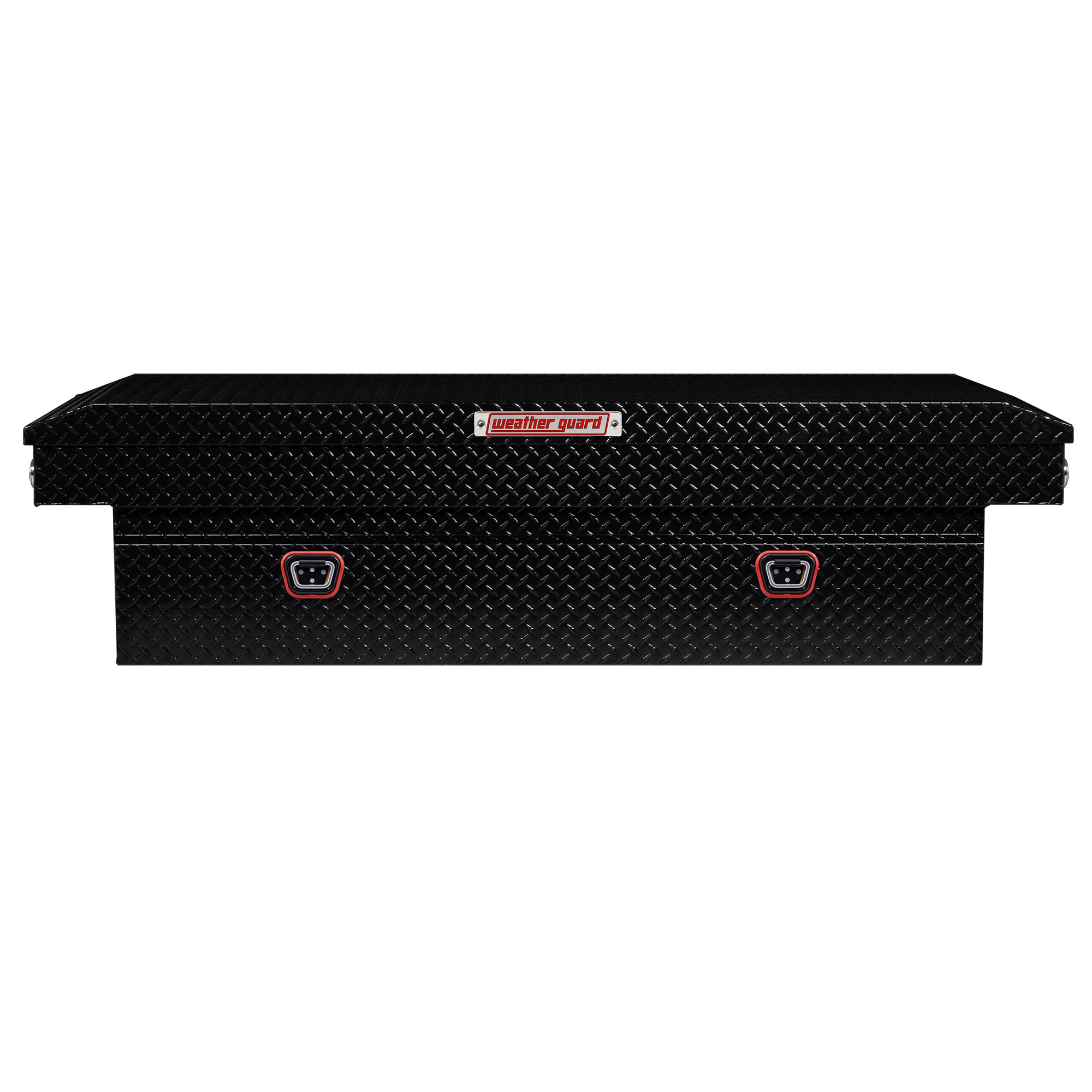 Caja de herramientas para camioneta cruzada de aluminio negro brillante de 72 pulgadas x 27.5 pulgadas x 18 pulgadas de WEATHER GUARD 117-5-04
