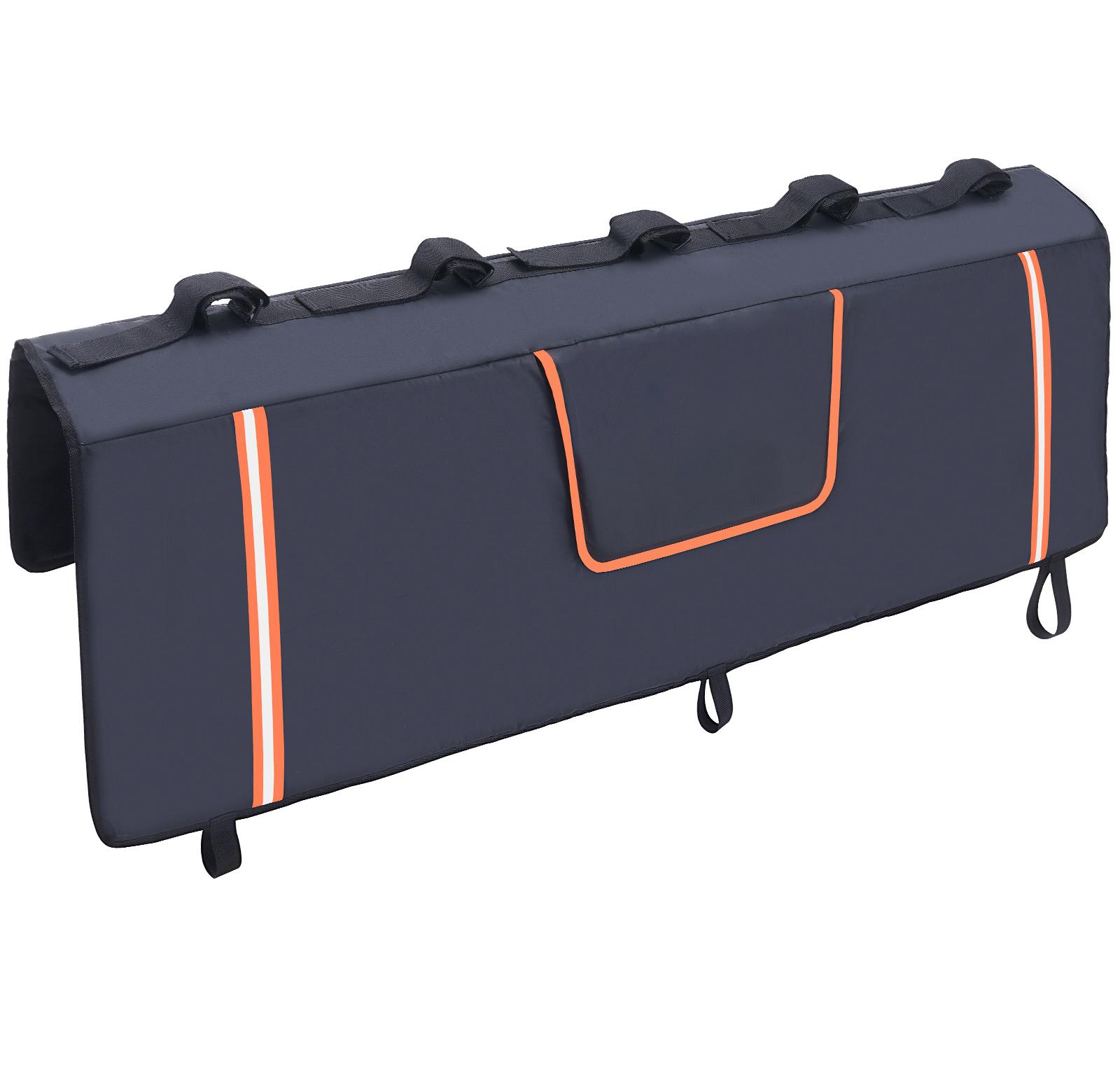 Almohadilla de Cola para Bicicletas VEVOR, Almohadilla de Cola para Camioneta de 53 pulgadas para Transportar 5 Bicicletas de Montaña, Almohadilla de Protección para Cola con Franjas Reflectantes y Bolsillos para Herramientas, Almohadilla de Cola con Apertura para Cámara para Camionetas Medianas JYKWMD54INCHUQZ4FV0