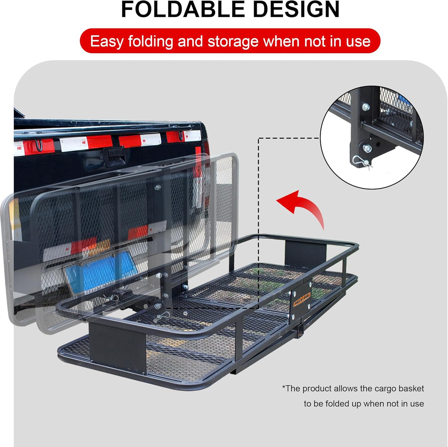 Canasta de Carga Plegable para Enganche de 60 x 20 Pulgadas de ROCKLAND