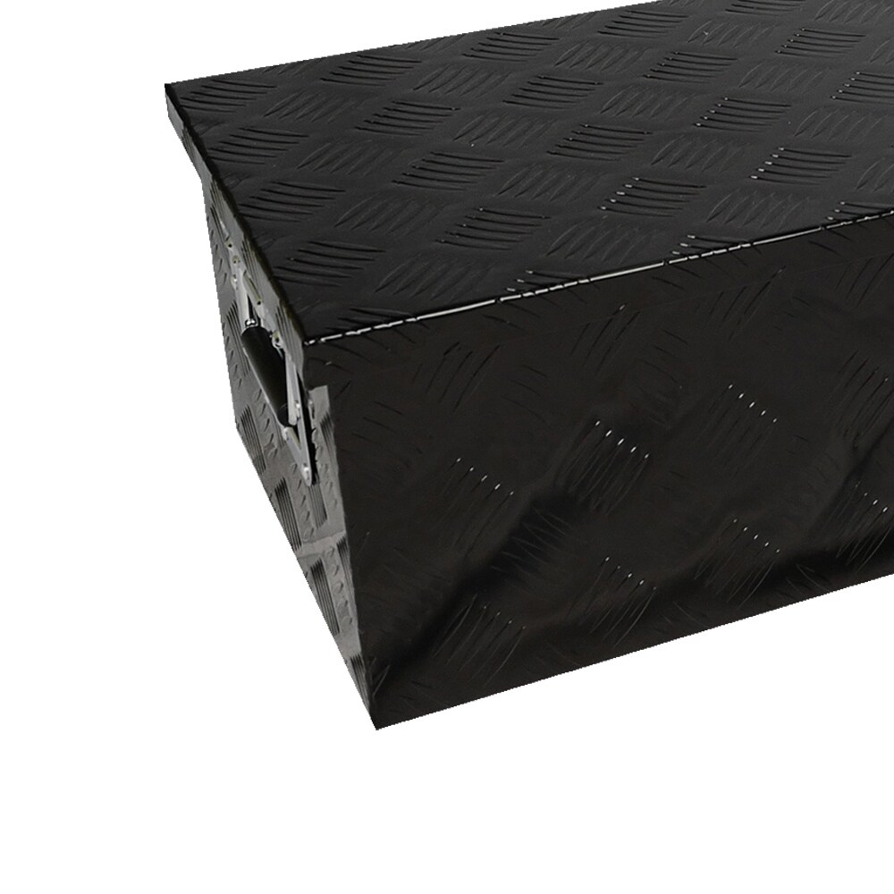 Caja de herramientas para camioneta en aluminio negro de 30 pulgadas x 12.8 pulgadas x 9.7 pulgadas SUPER-QP214-923