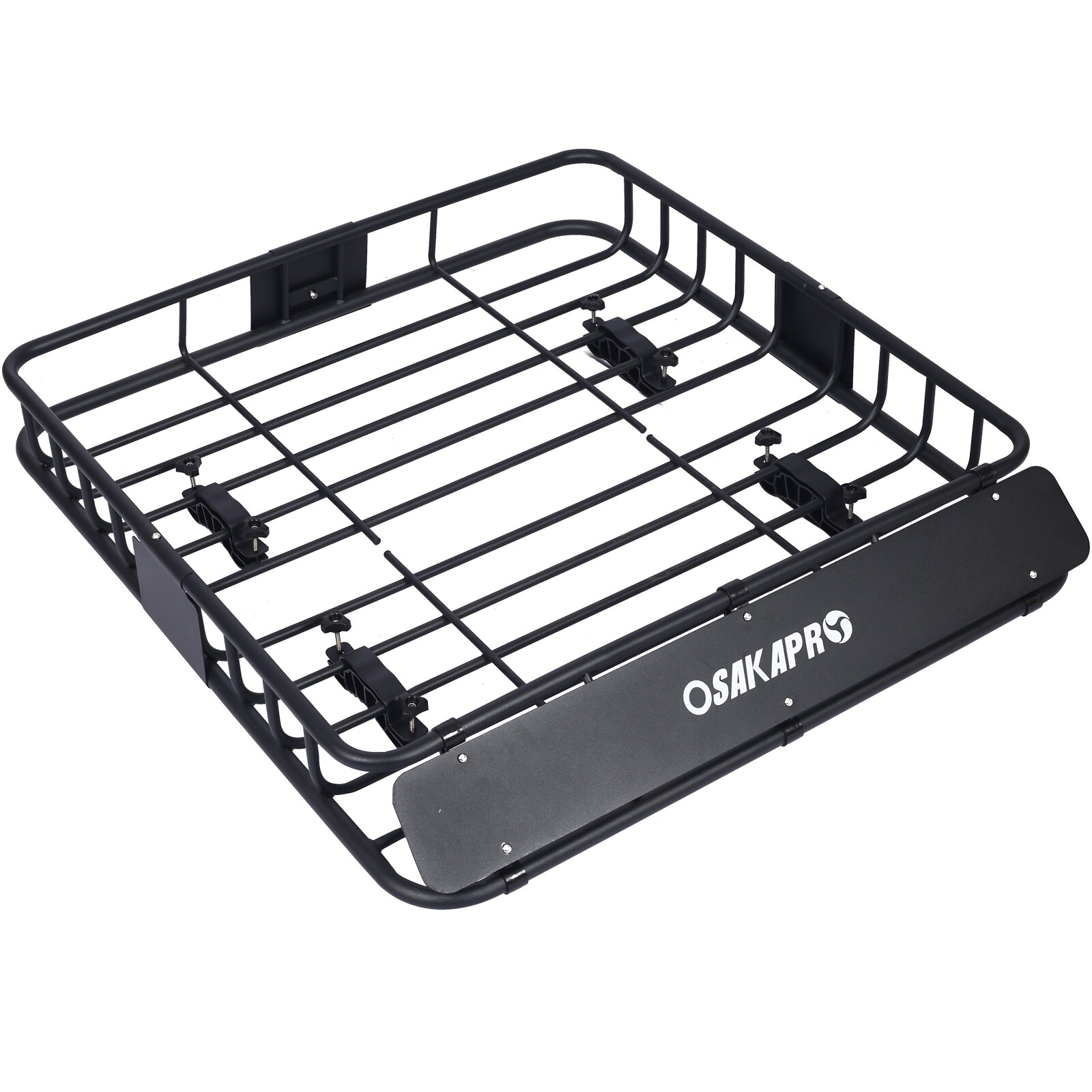 Canasta de carga para techo de auto Kahomvis, portaequipajes para techo, medidas 39.2 pulgadas de largo x 43.7 pulgadas de ancho x 6 pulgadas de alto, canasta de carga de acero para techo GH-QP214-102.