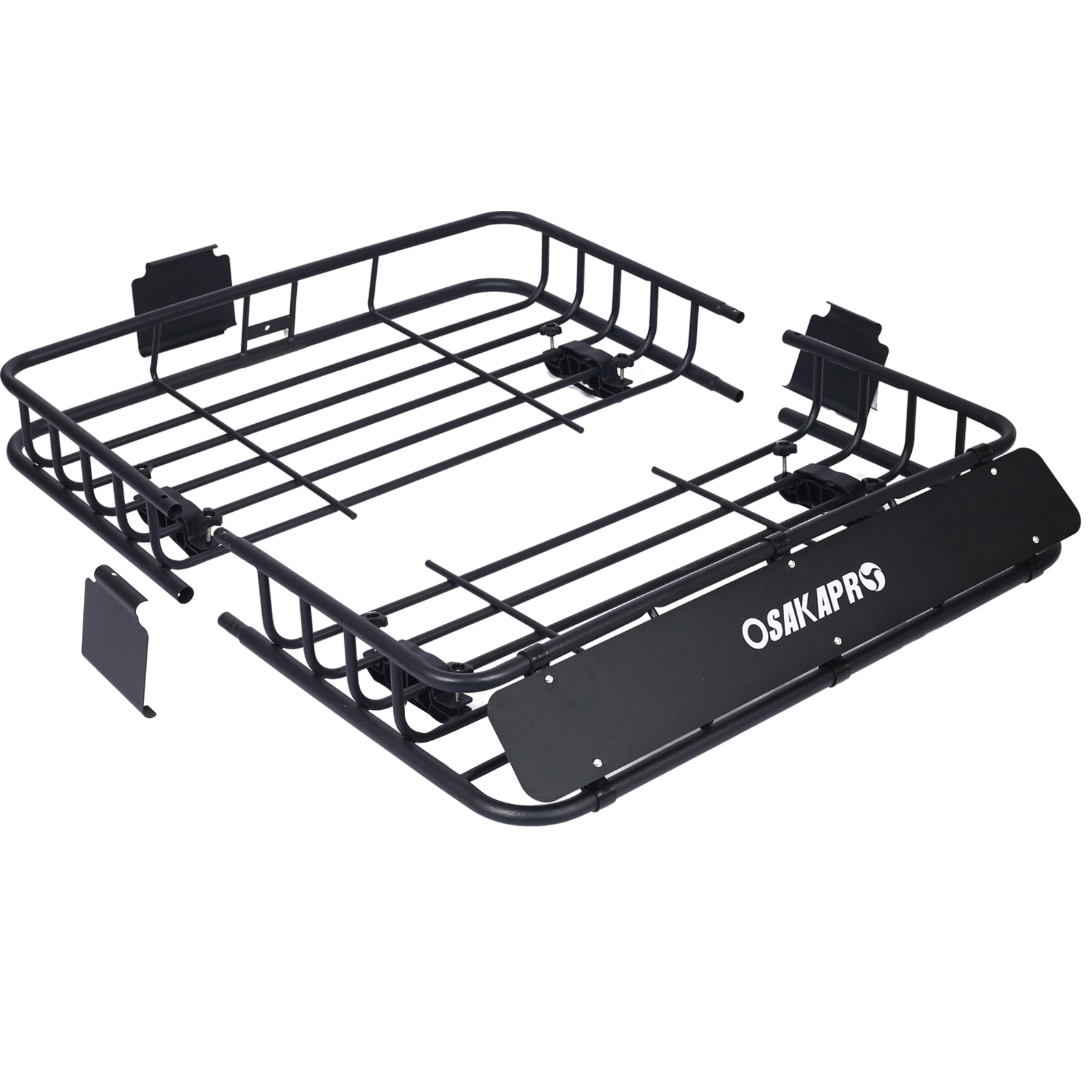 Canasta de carga para techo de auto Kahomvis, portaequipajes para techo, medidas 39.2 pulgadas de largo x 43.7 pulgadas de ancho x 6 pulgadas de alto, canasta de carga de acero para techo GH-QP214-102.