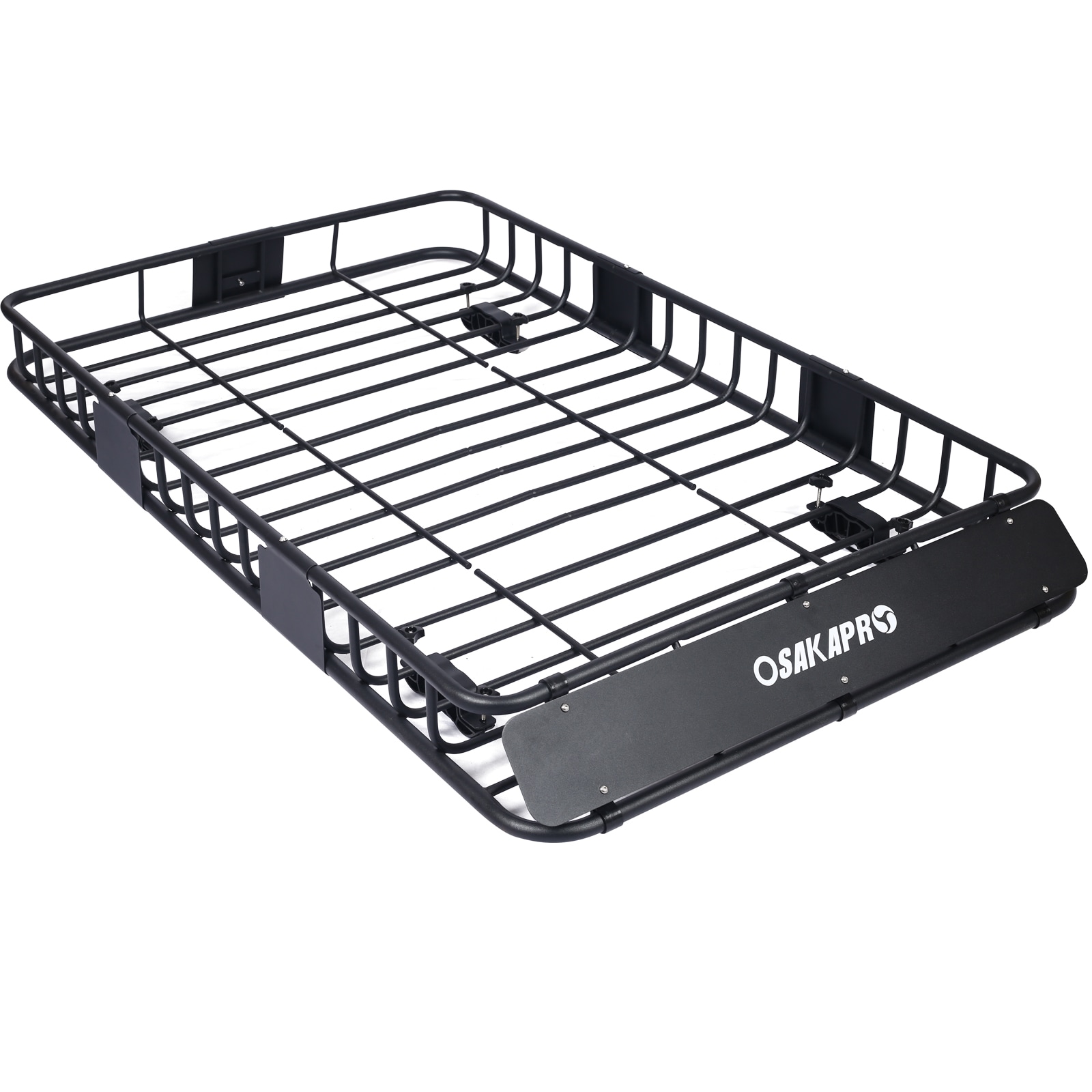 Canasta de carga para el techo de automóvil Kahomvis para portaequipajes de techo de 39.4 pulgadas de largo x 66 pulgadas de ancho x 6 pulgadas de altura en acero GH-QP214-103