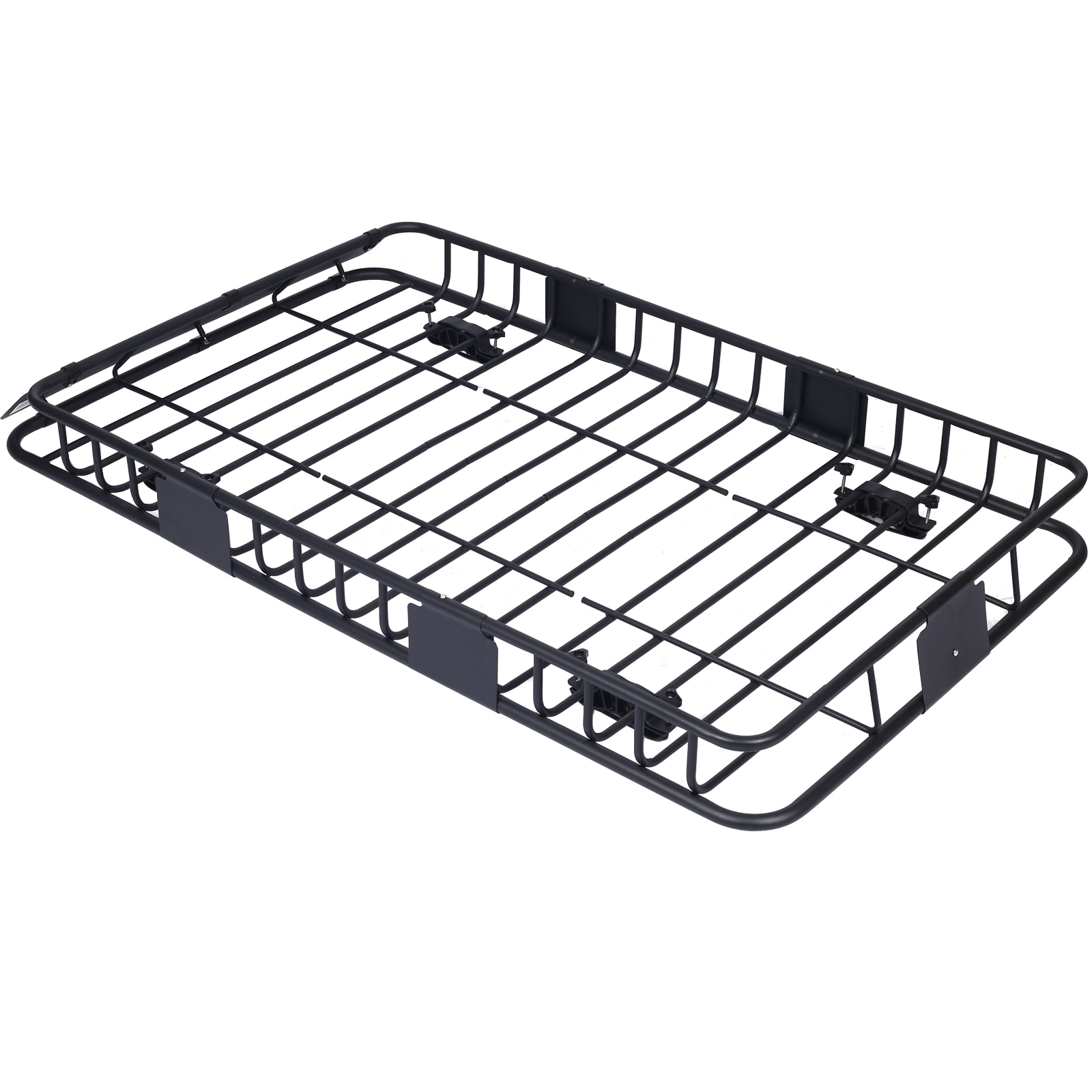 Canasta de carga para el techo de automóvil Kahomvis para portaequipajes de techo de 39.4 pulgadas de largo x 66 pulgadas de ancho x 6 pulgadas de altura en acero GH-QP214-103