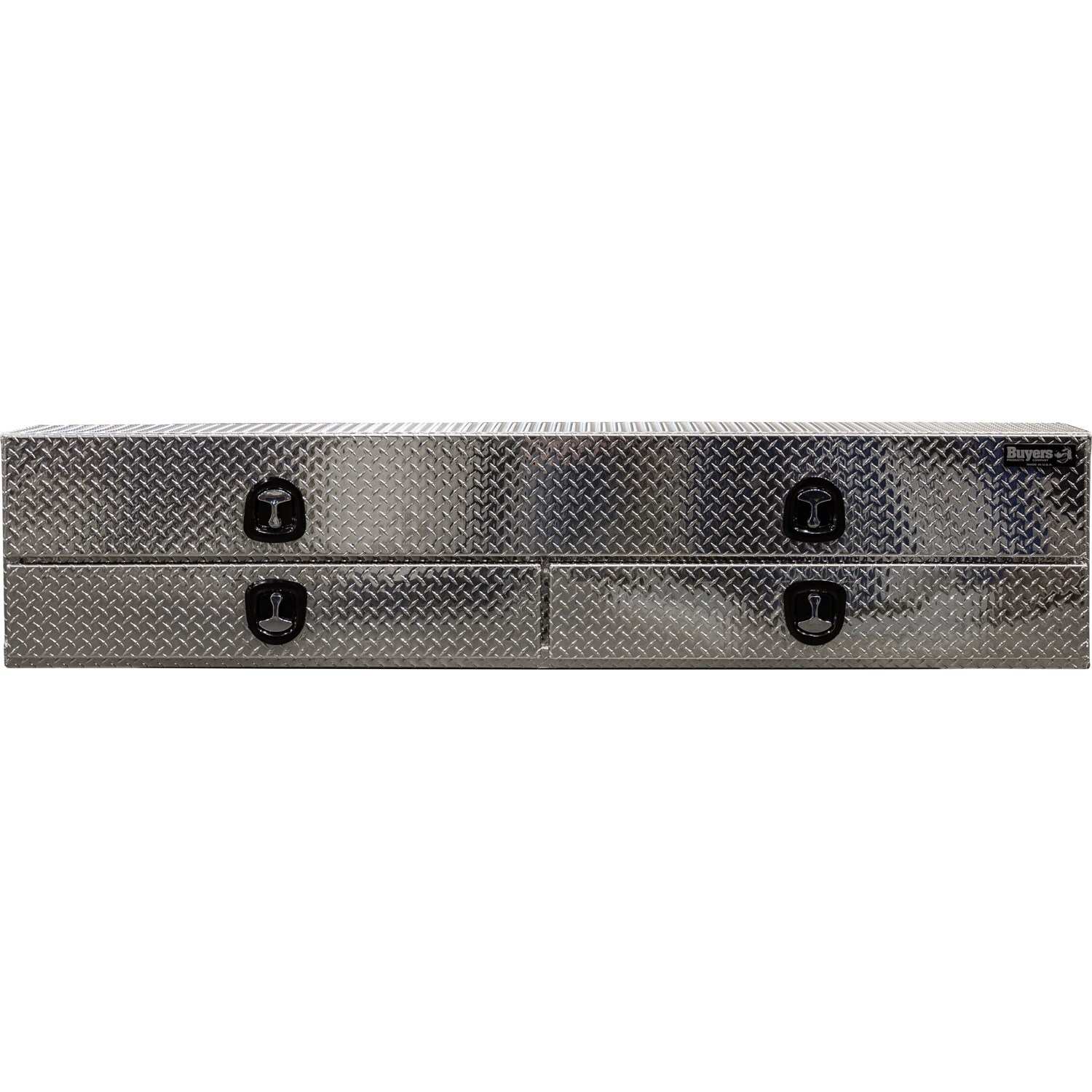 Caja de herramientas para camioneta de montaje superior de aluminio con diseño de diamante de 18 pulgadas x 90 pulgadas x 21 pulgadas de Buyers Products 1701688
