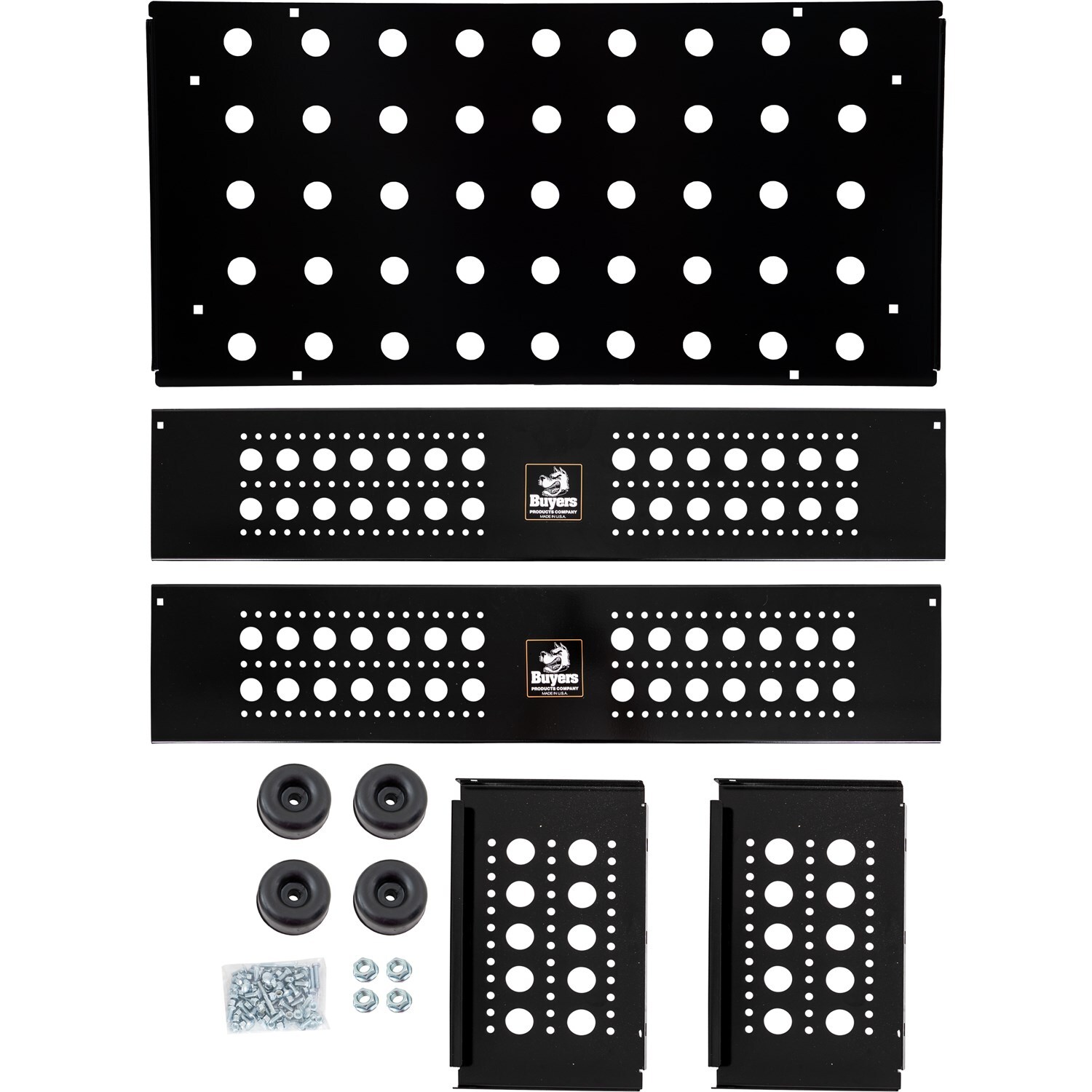 Kit de Canasta de Almacenamiento Multiusos en Negro Brillante de 18x10x24 de Buyers Products