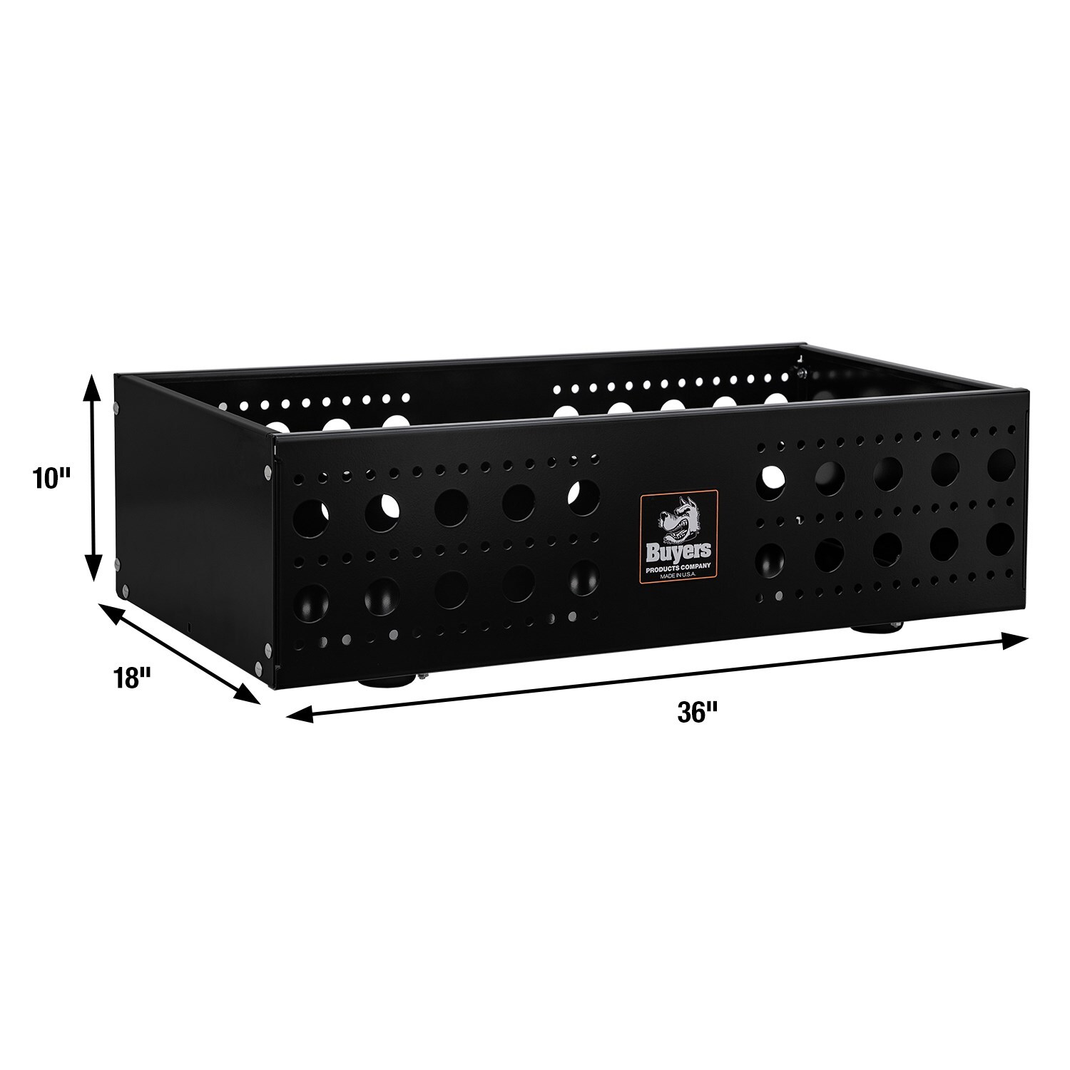 Kit de Canasta de Almacenamiento Multiusos en Negro Brillante de 18x10x36 pulgadas de Buyer Products