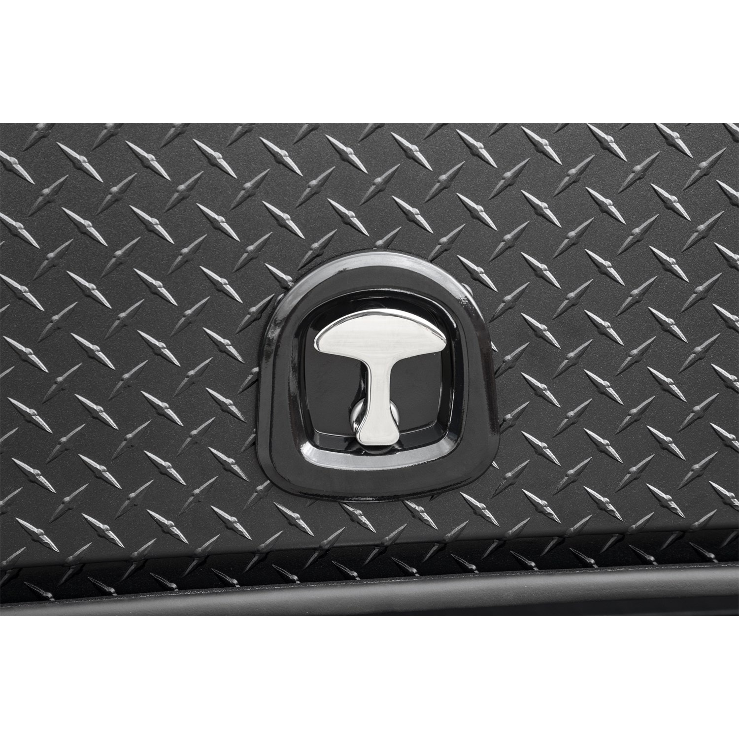 Caja de herramientas para camioneta montada en la parte superior de aluminio con textura de diamante negro mate de 18 pulgadas x 88 pulgadas x 21 pulgadas, marca Buyers 1722583