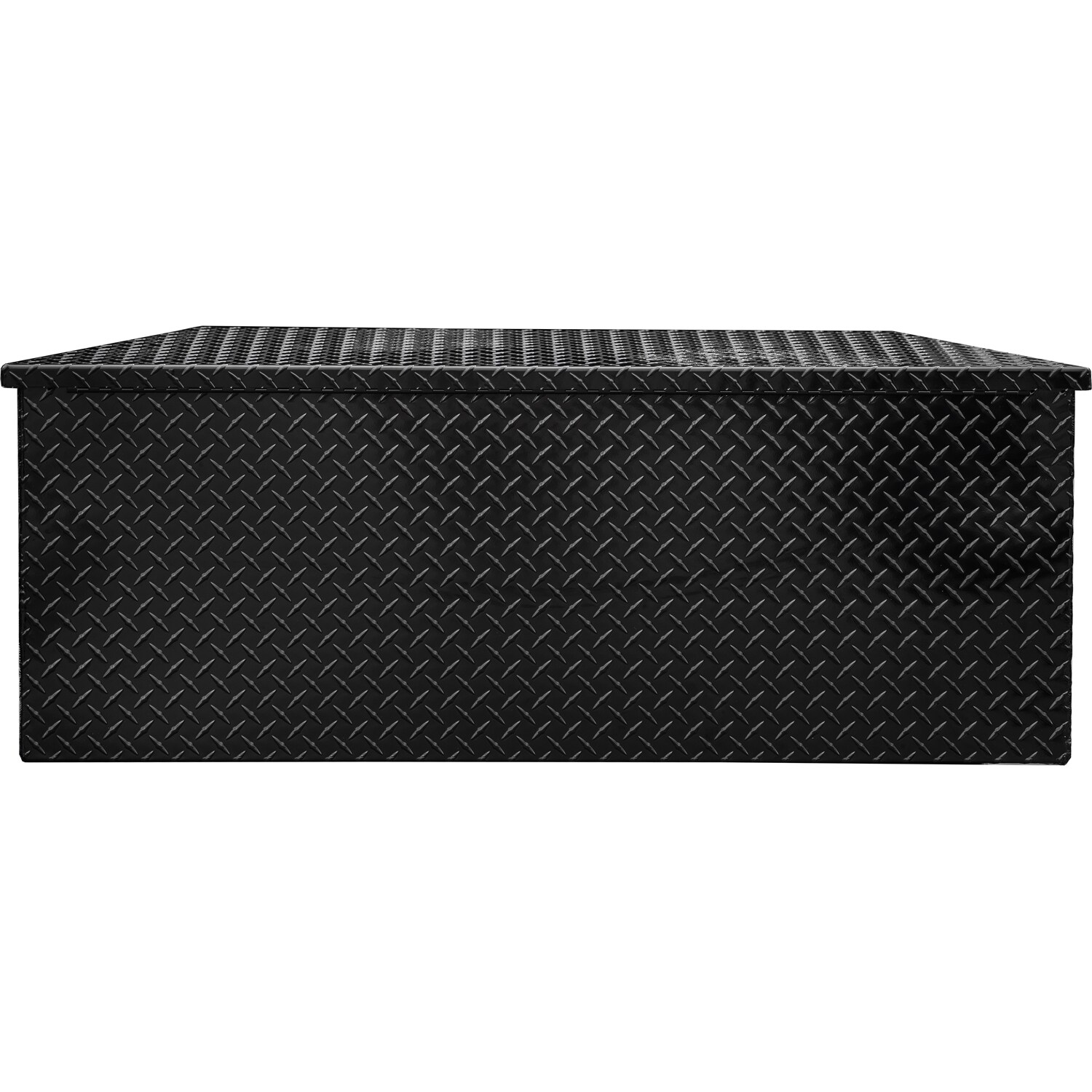 Caja de herramientas para camión en forma de cofre de aluminio negro con relieve de diamante de 19 pulgadas x 42 pulgadas x 19 pulgadas de Buyers Products