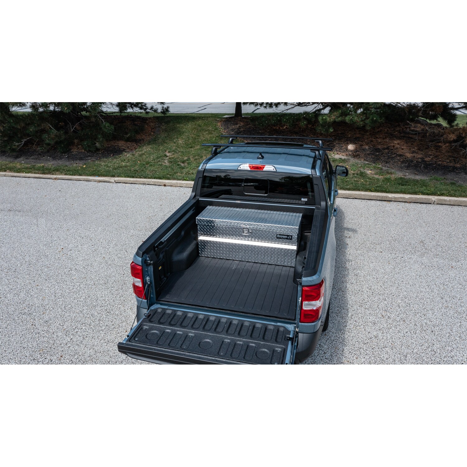 Caja de herramientas para remolque de aluminio con relieve de diamante de 17 pulgadas x 49.22 pulgadas x 18.33 pulgadas