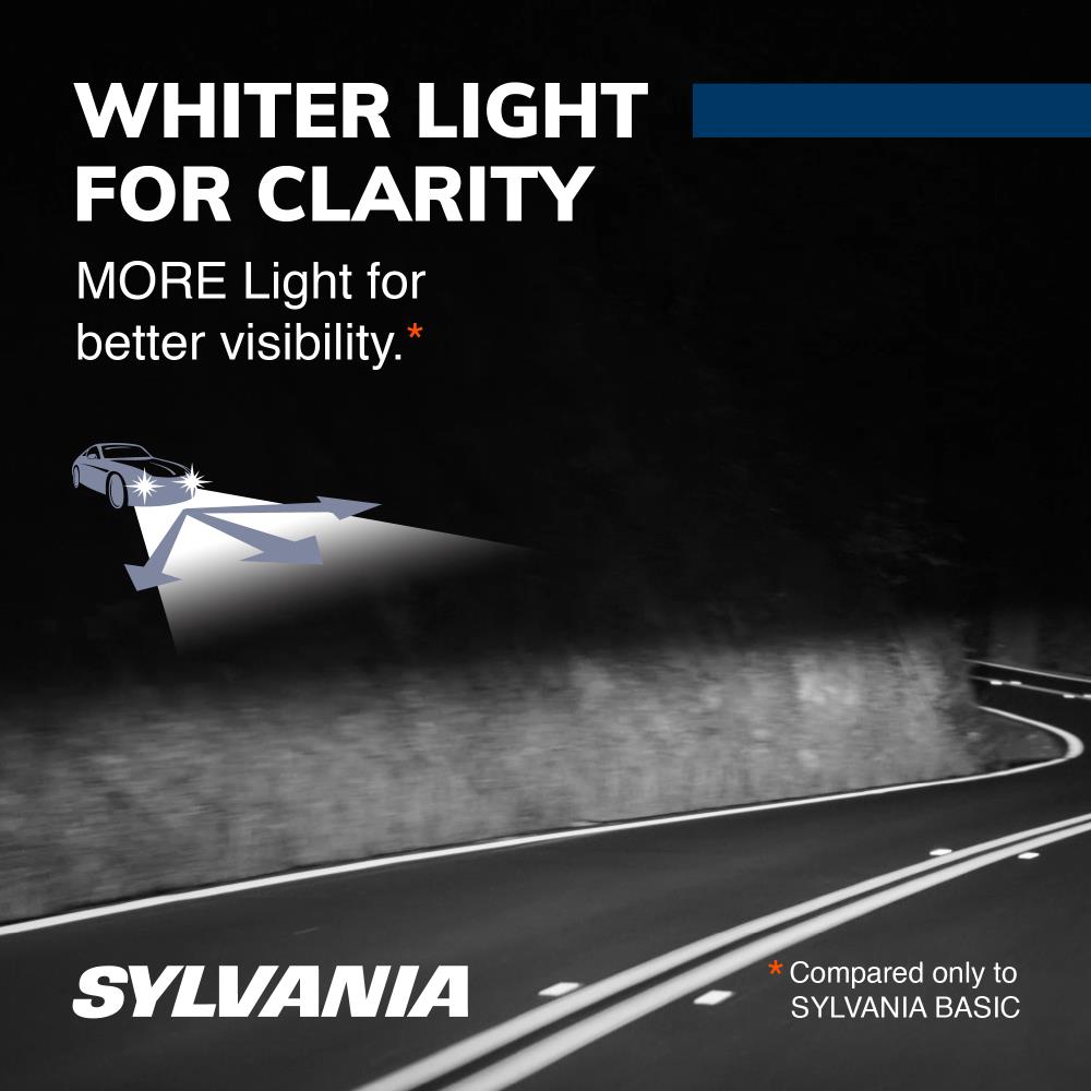 Lámparas halógenas para iluminación frontal SYLVANIA H1 SilverStar, 2 piezas - Luces más brillantes, luz más blanca, suministradas por el fabricante original