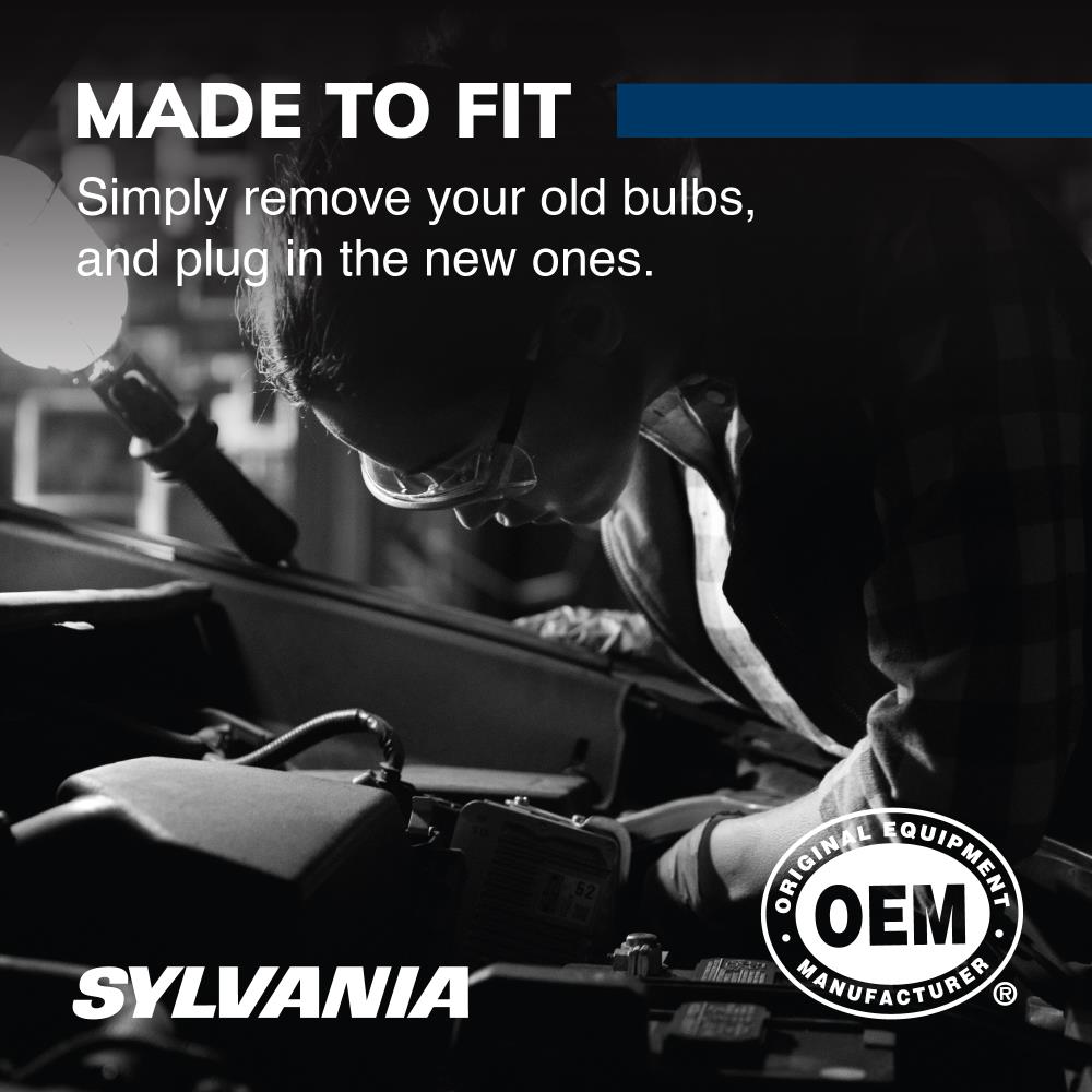 Lámparas halógenas para iluminación frontal SYLVANIA H1 SilverStar, 2 piezas - Luces más brillantes, luz más blanca, suministradas por el fabricante original