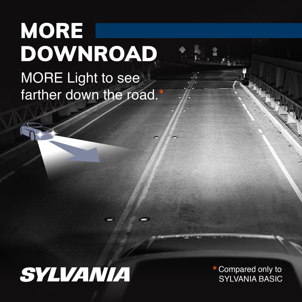 Lámparas halógenas para iluminación frontal SYLVANIA H1 SilverStar, 2 piezas - Luces más brillantes, luz más blanca, suministradas por el fabricante original