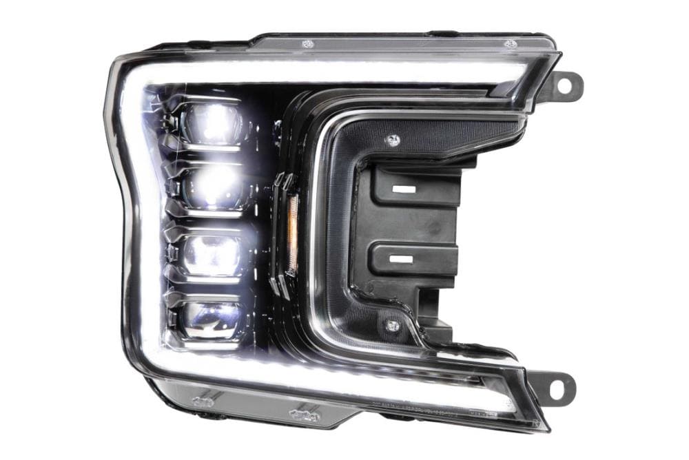 Faros LED Morimoto Xb Plug and Play para Ford F150 (18-20) - Montaje completo de repuesto (par/negro) (gen 2) LF501.2-ASM