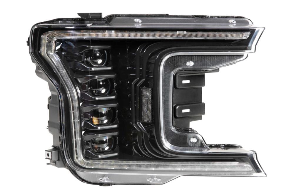 Faros LED Morimoto Xb Plug and Play para Ford F150 (18-20) - Montaje completo de repuesto (par/negro) (gen 2) LF501.2-ASM
