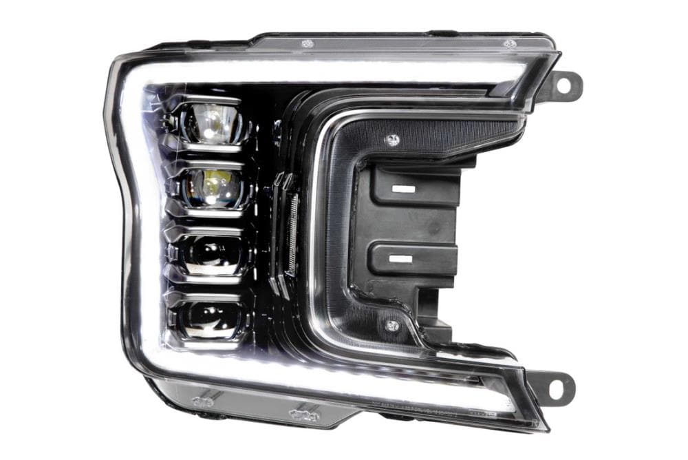 Faros LED Morimoto Xb Plug and Play para Ford F150 (18-20) - Montaje completo de repuesto (par/negro) (gen 2) LF501.2-ASM