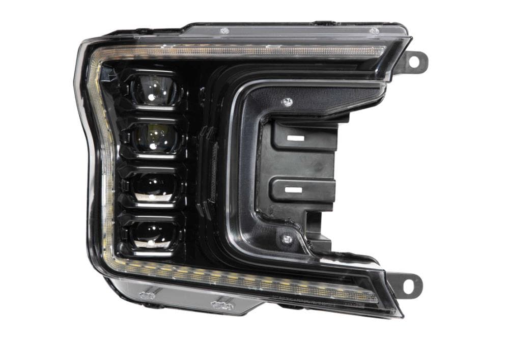 Faros LED Morimoto Xb Plug and Play para Ford F150 (18-20) - Montaje completo de repuesto (par/negro) (gen 2) LF501.2-ASM