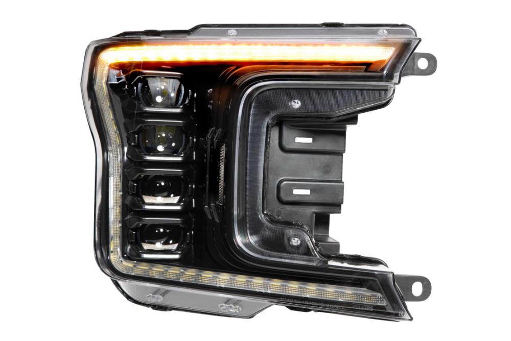 Faros LED Morimoto Xb Plug and Play para Ford F150 (18-20) - Montaje completo de repuesto (par/negro) (gen 2) LF501.2-ASM