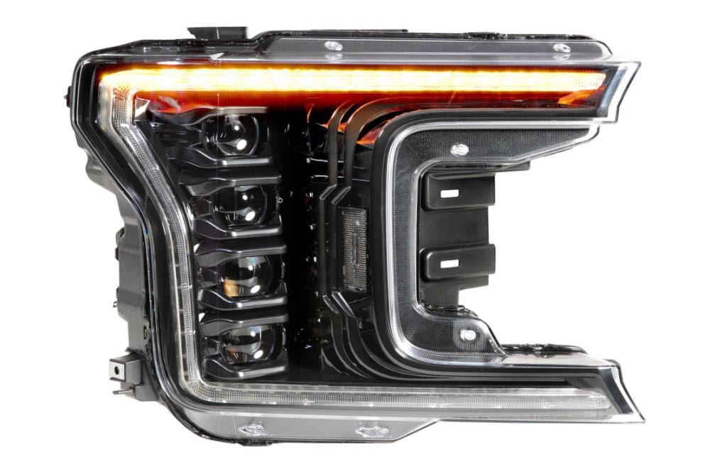 Faros LED Morimoto Xb Plug and Play para Ford F150 (18-20) - Montaje completo de repuesto (par/negro) (gen 2) LF501.2-ASM