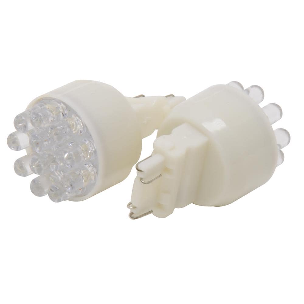 Bombillas LED de repuesto para automóviles RoadPro 3157, bulbo transparente con base blanca, paquete de 2 RP3157LED/2