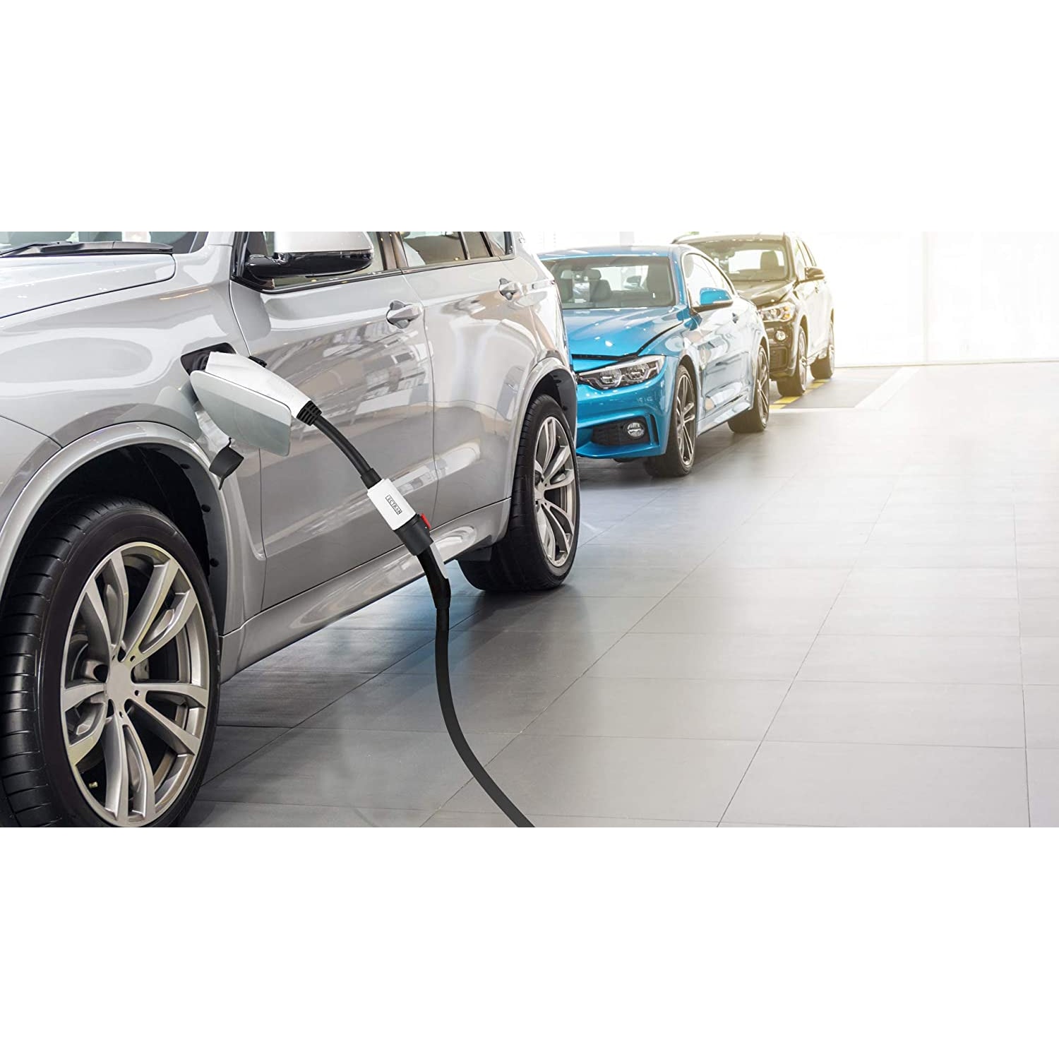 Cargador de Vehículo Eléctrico Lectron Tesla a J1772 40A 250V Adaptador de Cargador de Vehículo Eléctrico EV