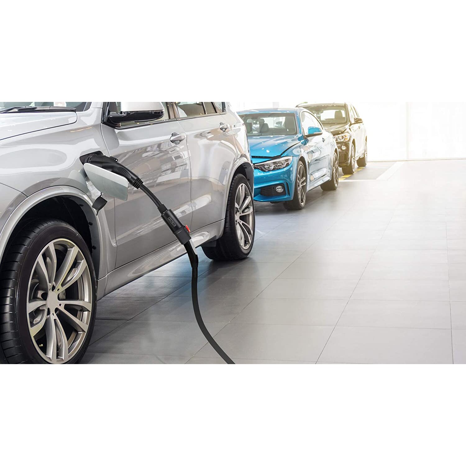 Cargador de Vehículo Eléctrico Lectron Tesla a J1772 40A 250V Adaptador de Cargador de Vehículo Eléctrico EV