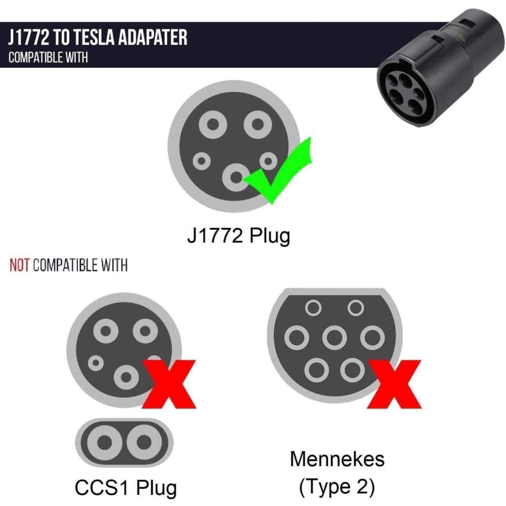 Adaptador de Cargador de Vehículo Eléctrico Lectron J1772 para Modelo 3/S/Y/X de Tesla Charger Adaptador de Cargador de Vehículo Eléctrico EV