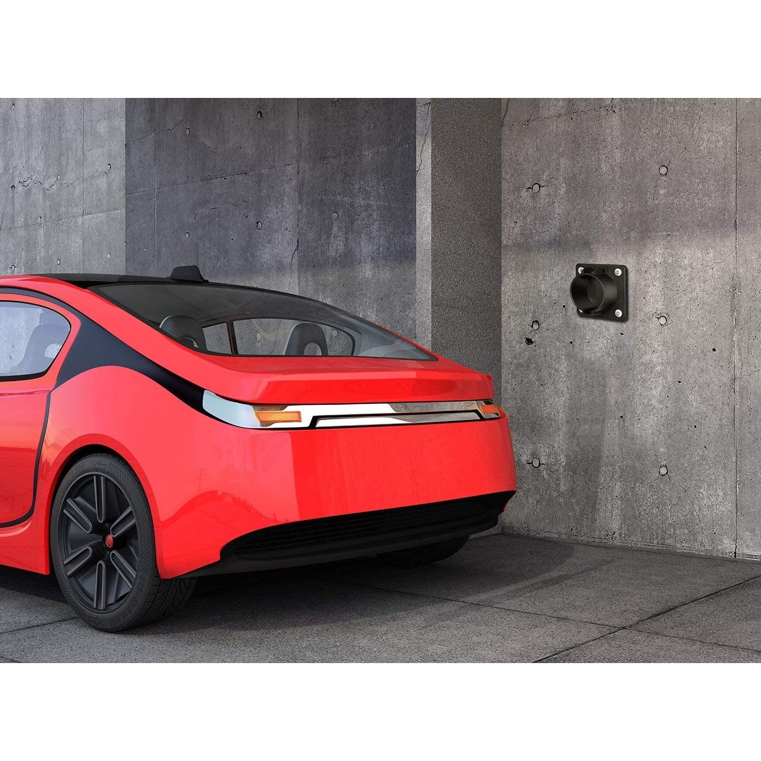 Cargador de coche eléctrico EV Lectron J1772 para pared con boquilla, montaje en muelle y gancho J