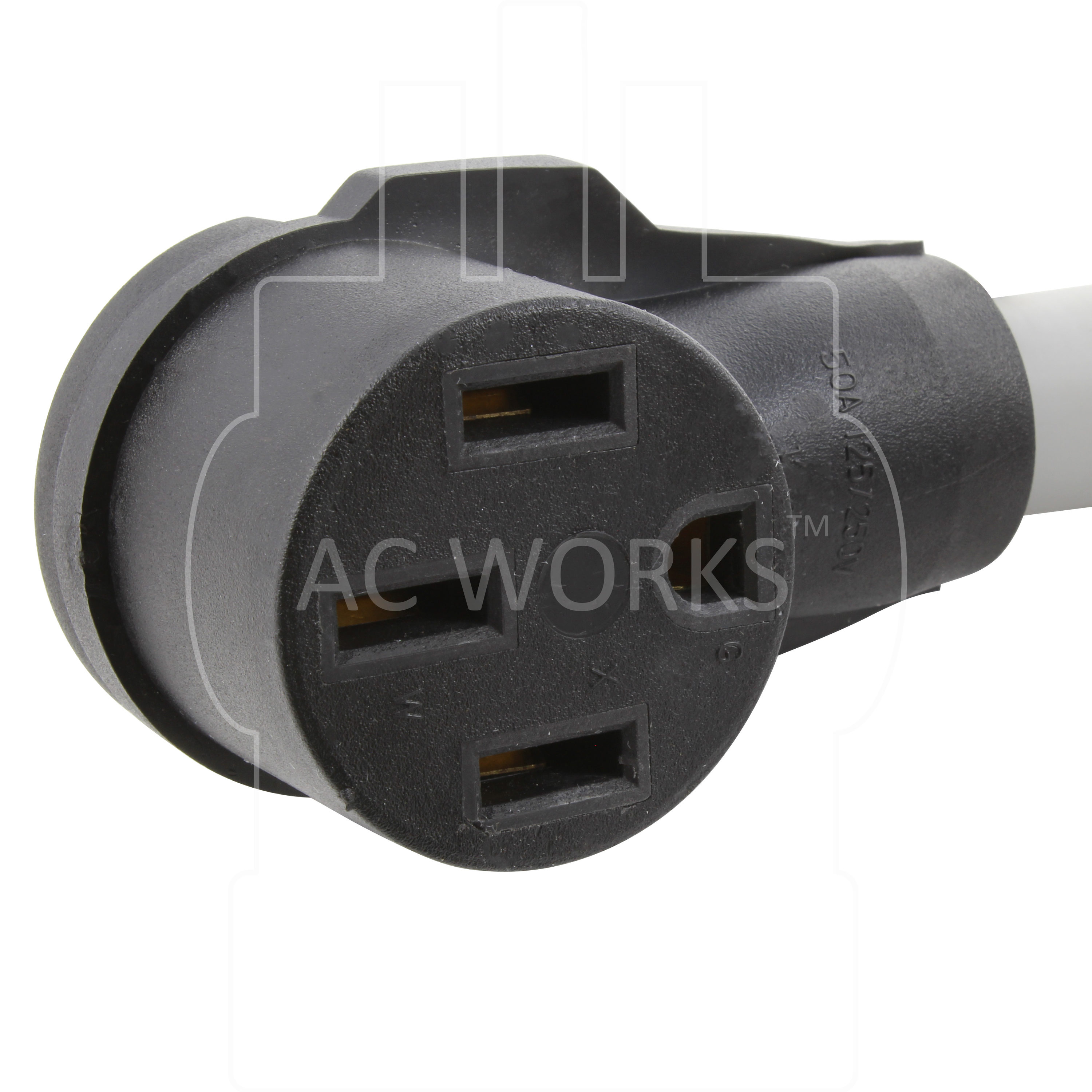 Adaptador para cargador de vehículo eléctrico Tesla de NEMA 6-50P a NEMA 14-50R de 1.5 pies