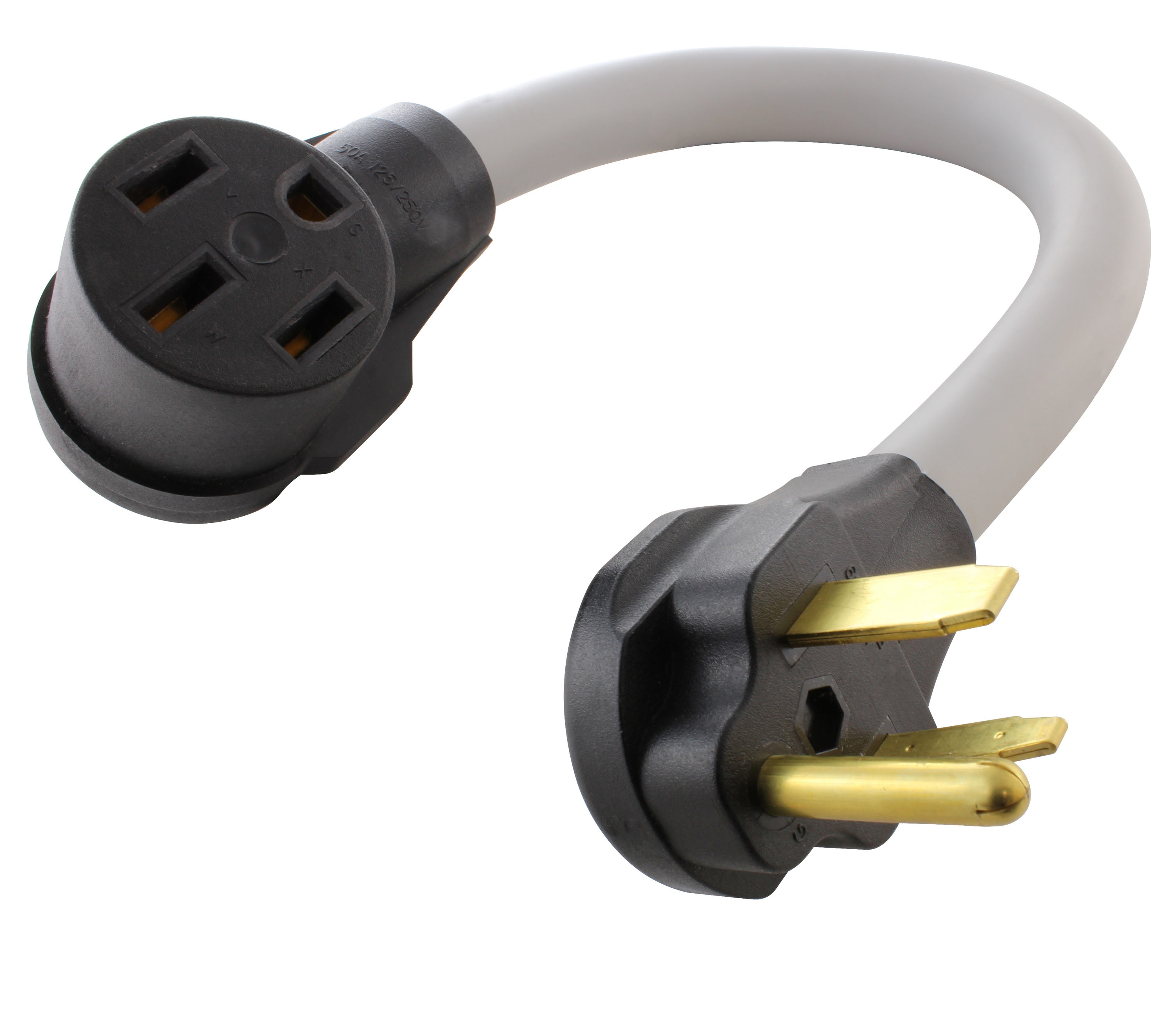 Adaptador para cargador de vehículo eléctrico Tesla de NEMA 6-50P a NEMA 14-50R de 1.5 pies