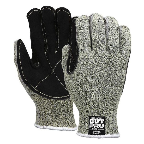 Mcr Seguridad 12 Pr Cut Pro Héroe 7 Calibre ARX Fibra Aramida Cut Rstnt Wk Glvs XL - 93861-XL