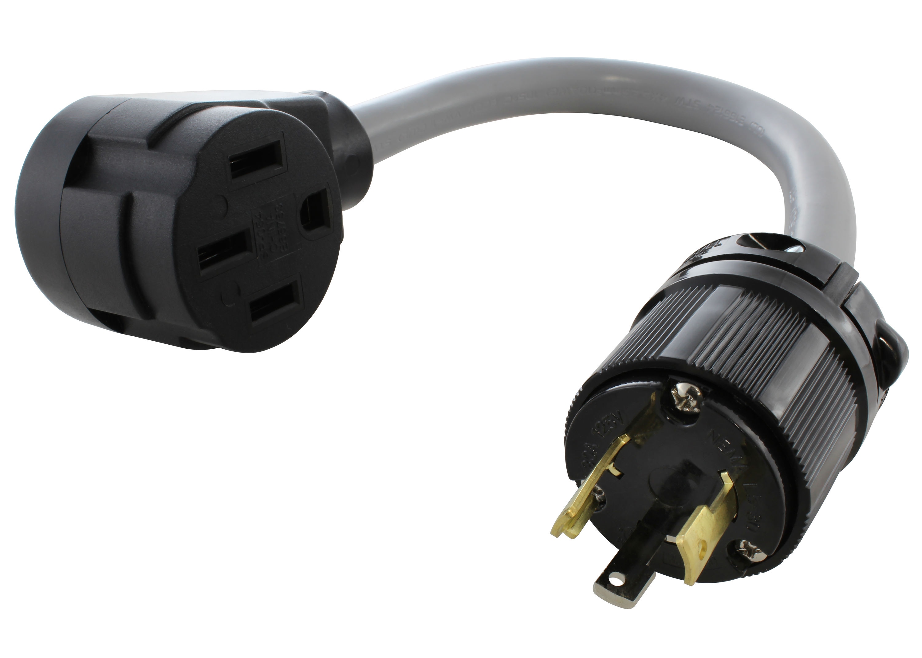 Adaptador de Cargador para Vehículo Eléctrico Tesla EV de 1.5 pies de NEMA L5-30P a NEMA 14-50R con Cable EVL530MS-018