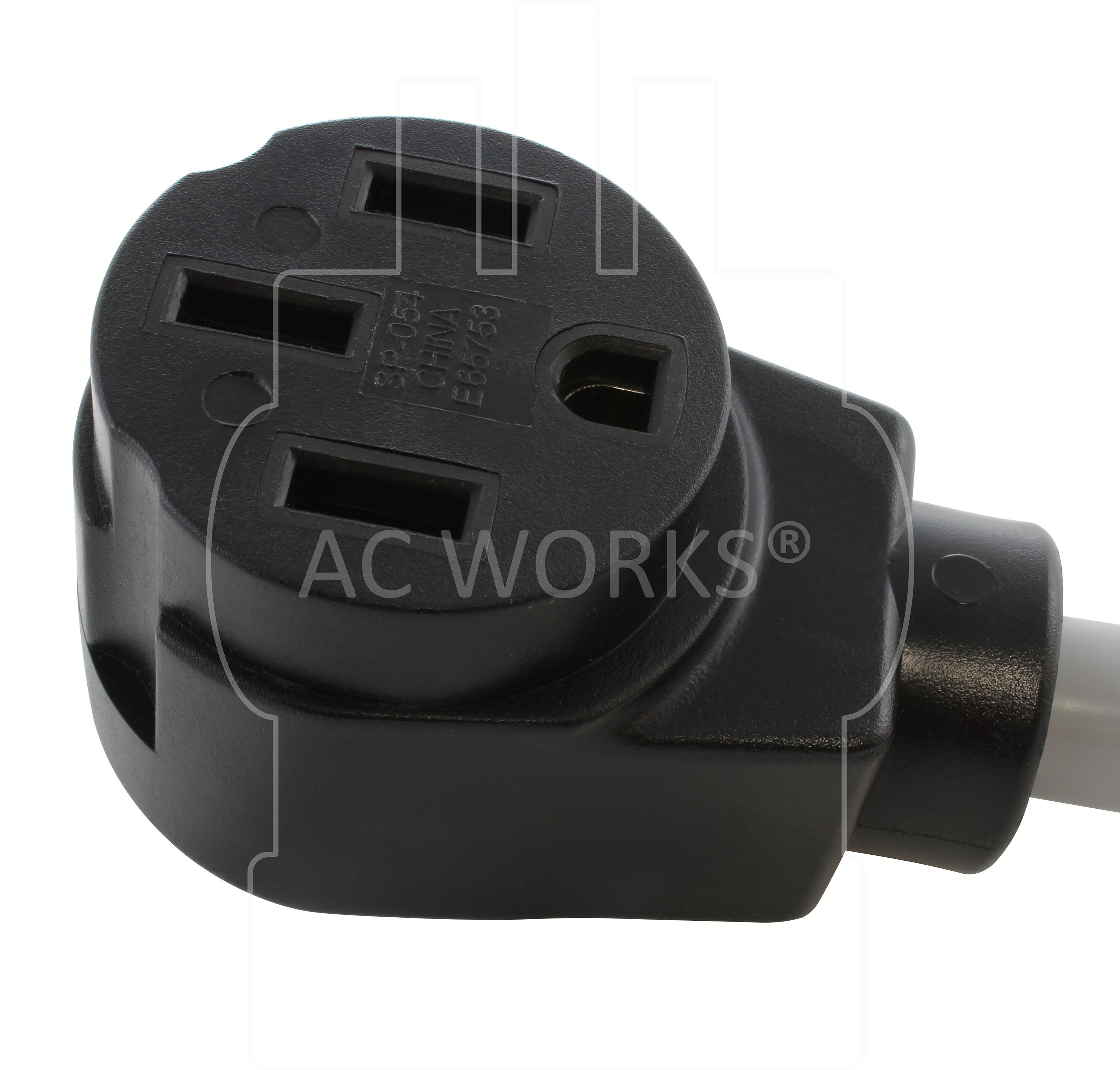 Adaptador de Cargador para Vehículo Eléctrico Tesla EV de 1.5 pies de NEMA L5-30P a NEMA 14-50R con Cable EVL530MS-018