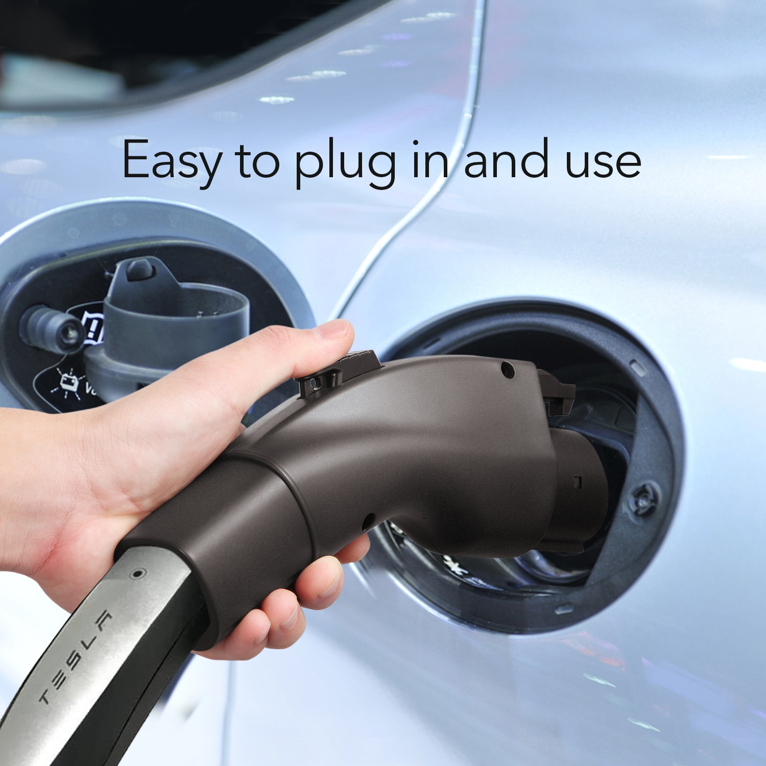 Adaptador de Lectron Tesla a J1772 48A - Para vehículos eléctricos J1772 (Negro) - Adaptador de Cargador para Vehículo Eléctrico EV 4895230314098