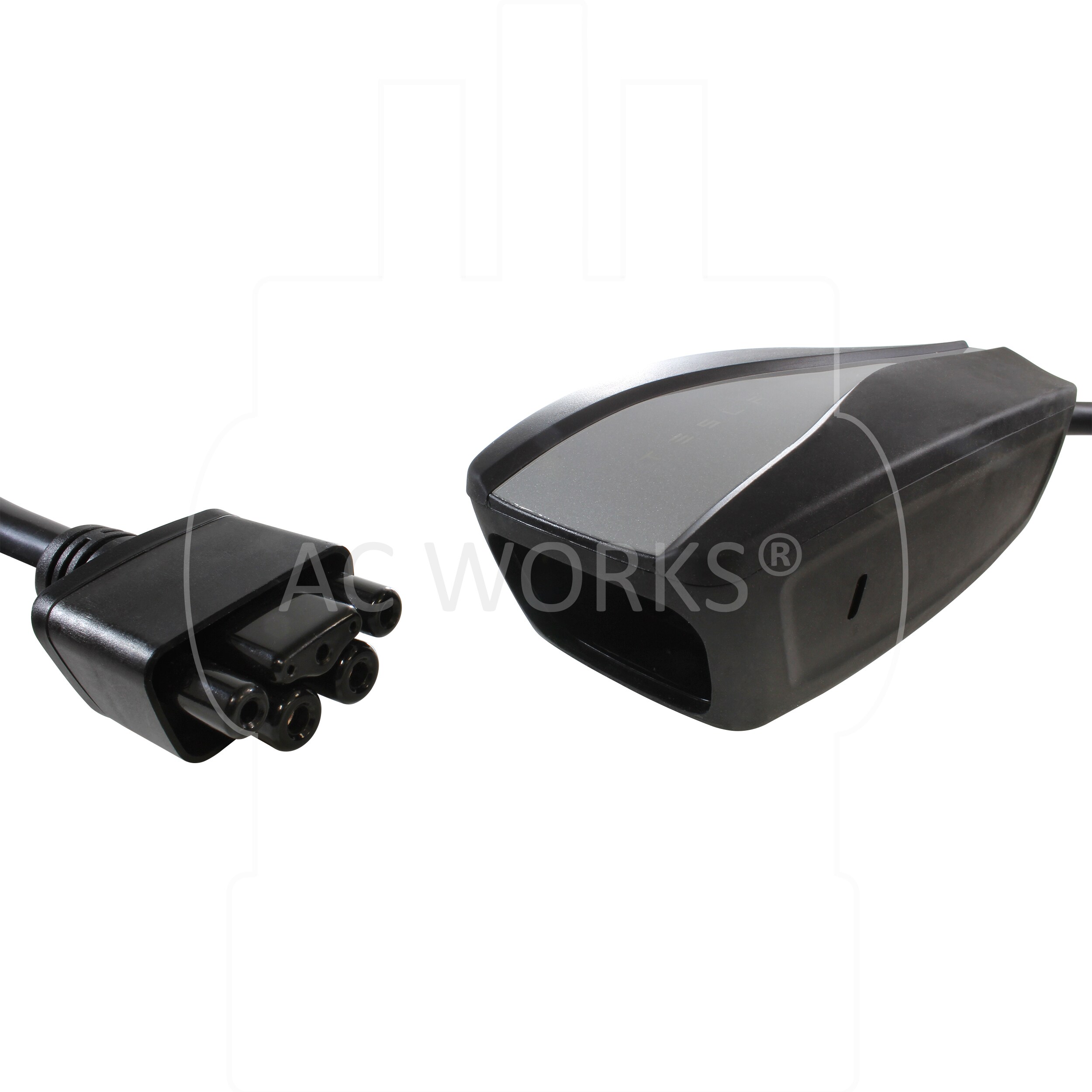 Adaptador AC WORKS 24A NEMA L6-30 para Conector Móvil Gen. II Tesla Cargador de Vehículo Eléctrico EV Adaptador G2EVL630PT-24A
