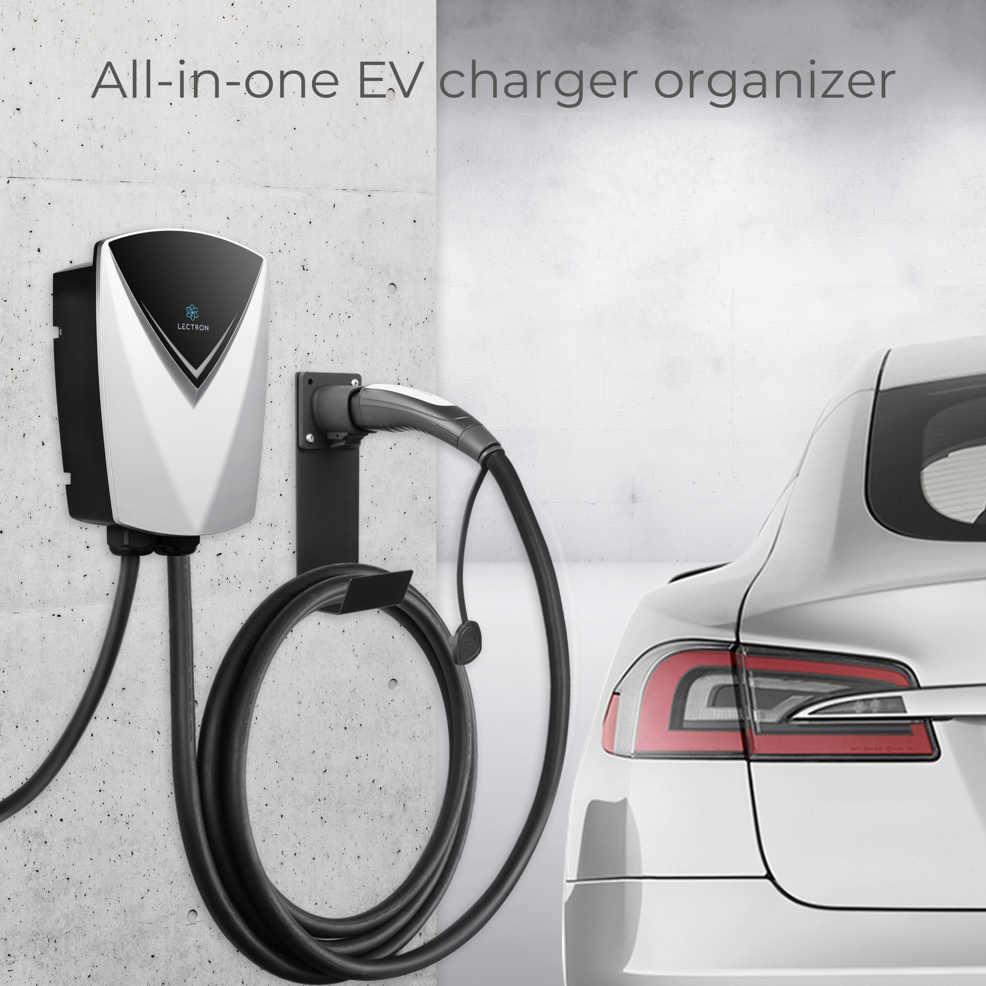 Gestor de Cables para Cargador de Vehículo Eléctrico EV de Lectron Tesla con Montaje en Muelle en Gancho J 4895230324325