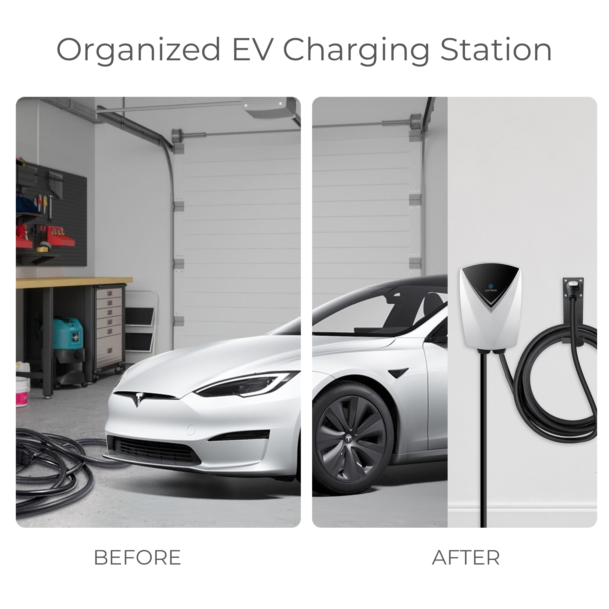 Gestor de Cables para Cargador de Vehículo Eléctrico EV de Lectron Tesla con Montaje en Muelle en Gancho J 4895230324325