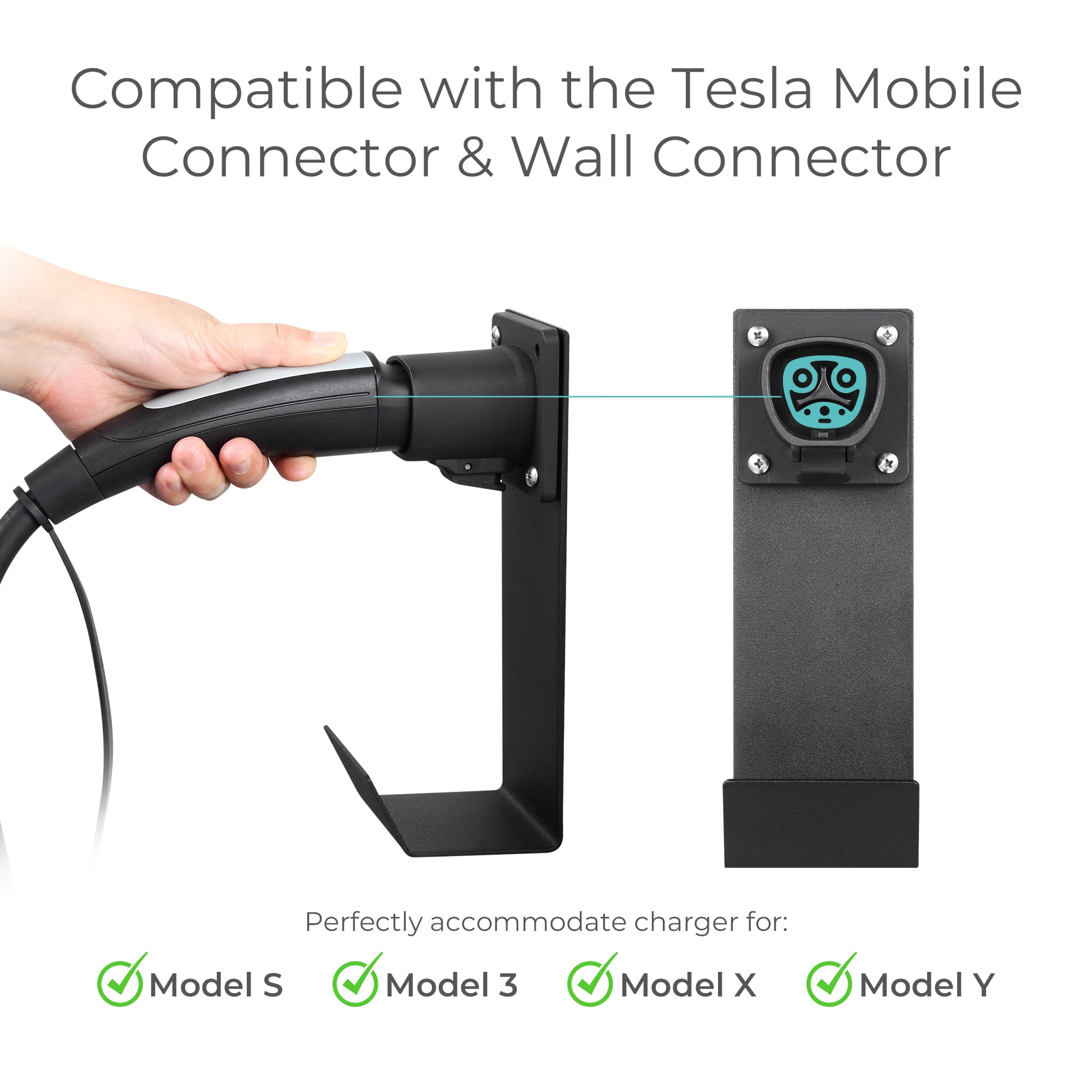 Gestor de Cables para Cargador de Vehículo Eléctrico EV de Lectron Tesla con Montaje en Muelle en Gancho J 4895230324325
