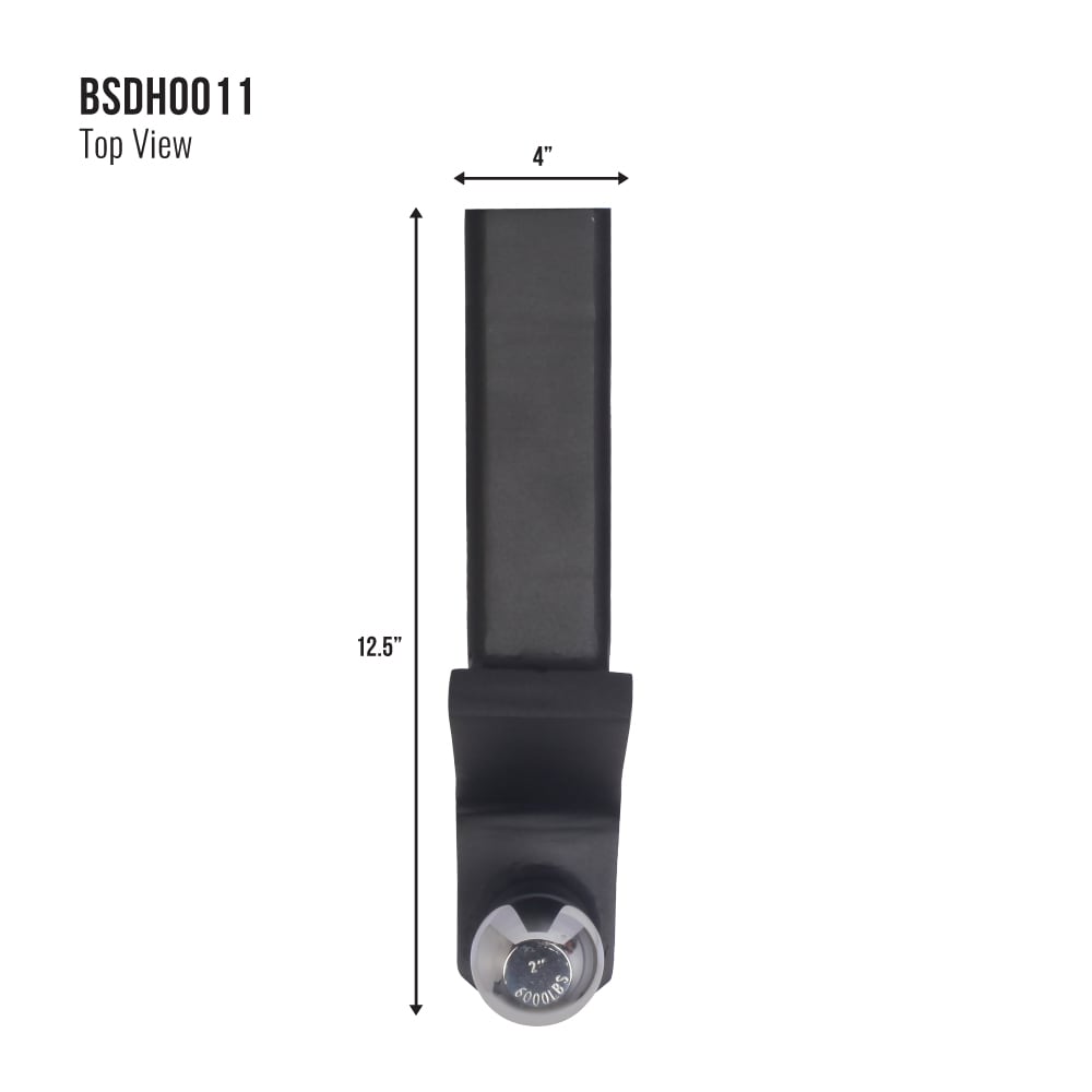 Remolque Valet con Caída de 4 pulgadas y Vástago de 2 pulgadas - Base de Bola de 2 pulgadas BSDH0011