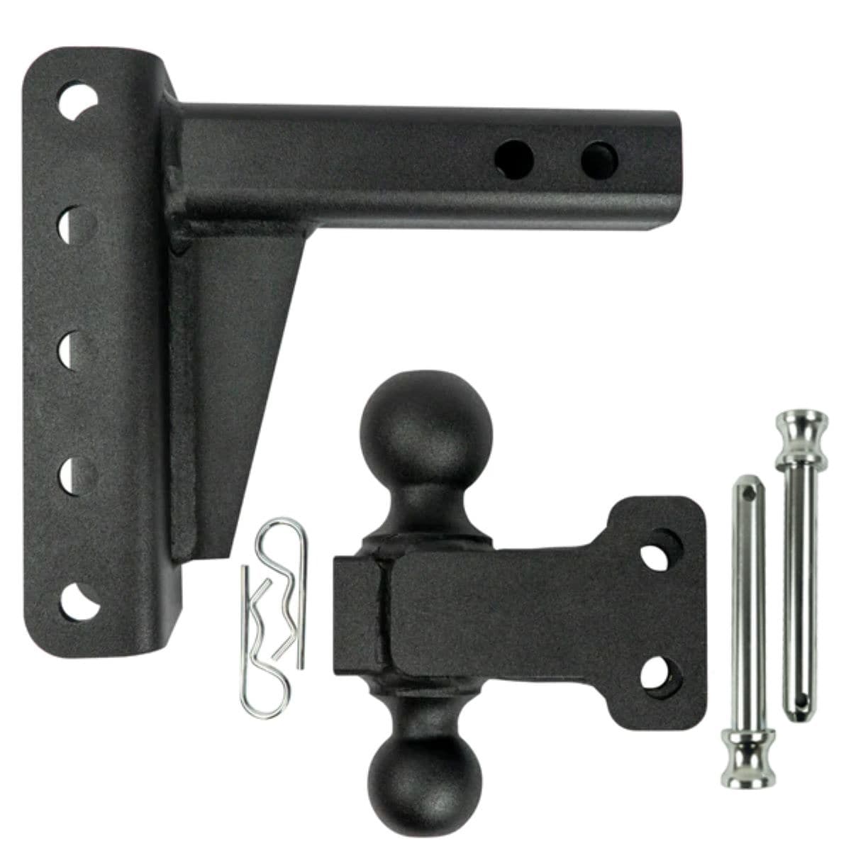 Enganche Resistente 4 pulgadas de descenso para Receptor de 2 pulgadas de Acero con Montaje Dual de Bola 111006