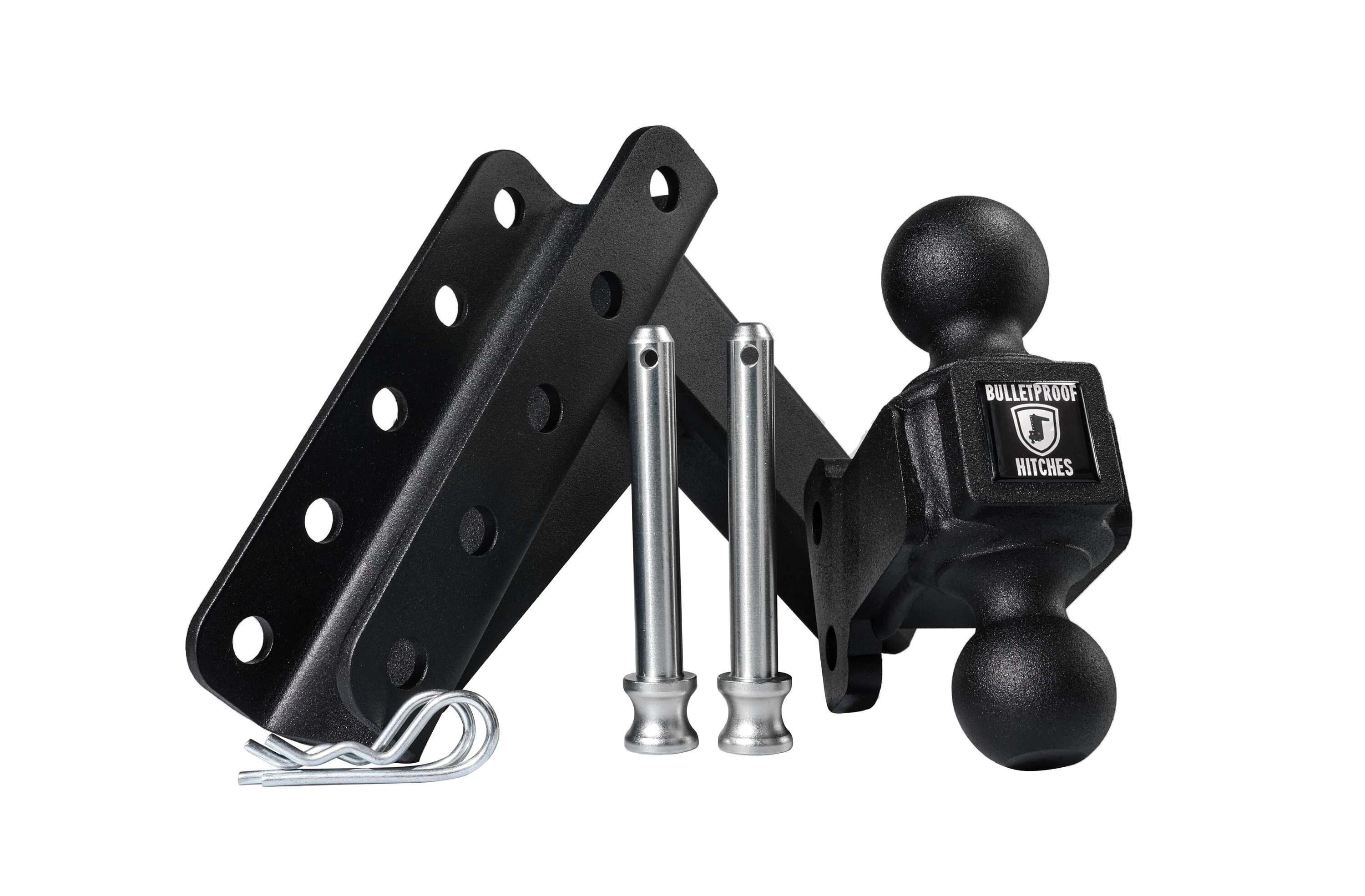 Enganche Resistente 4 pulgadas de descenso para Receptor de 2 pulgadas de Acero con Montaje Dual de Bola 111006